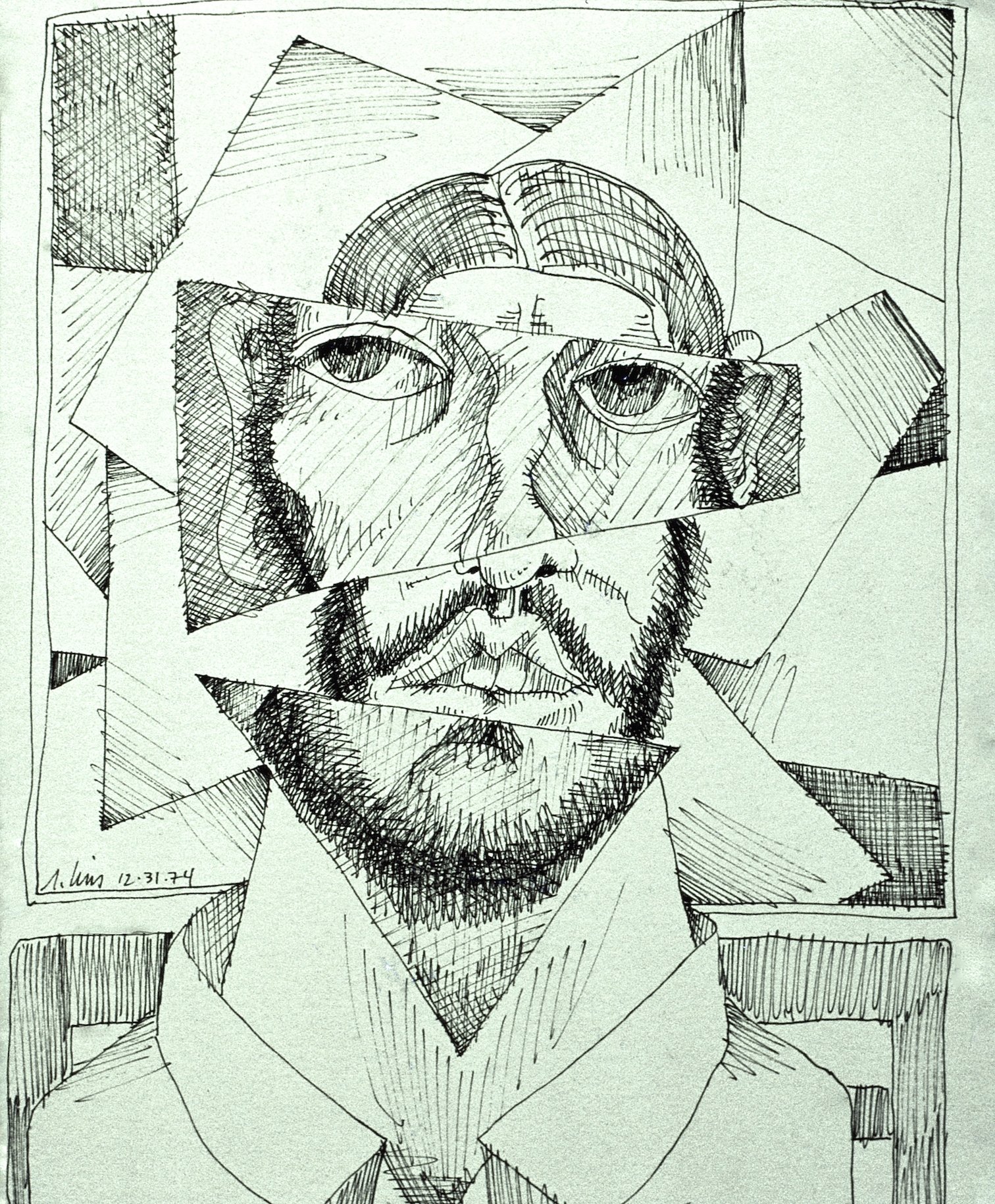 Self Portrait w/Cut Outs '74