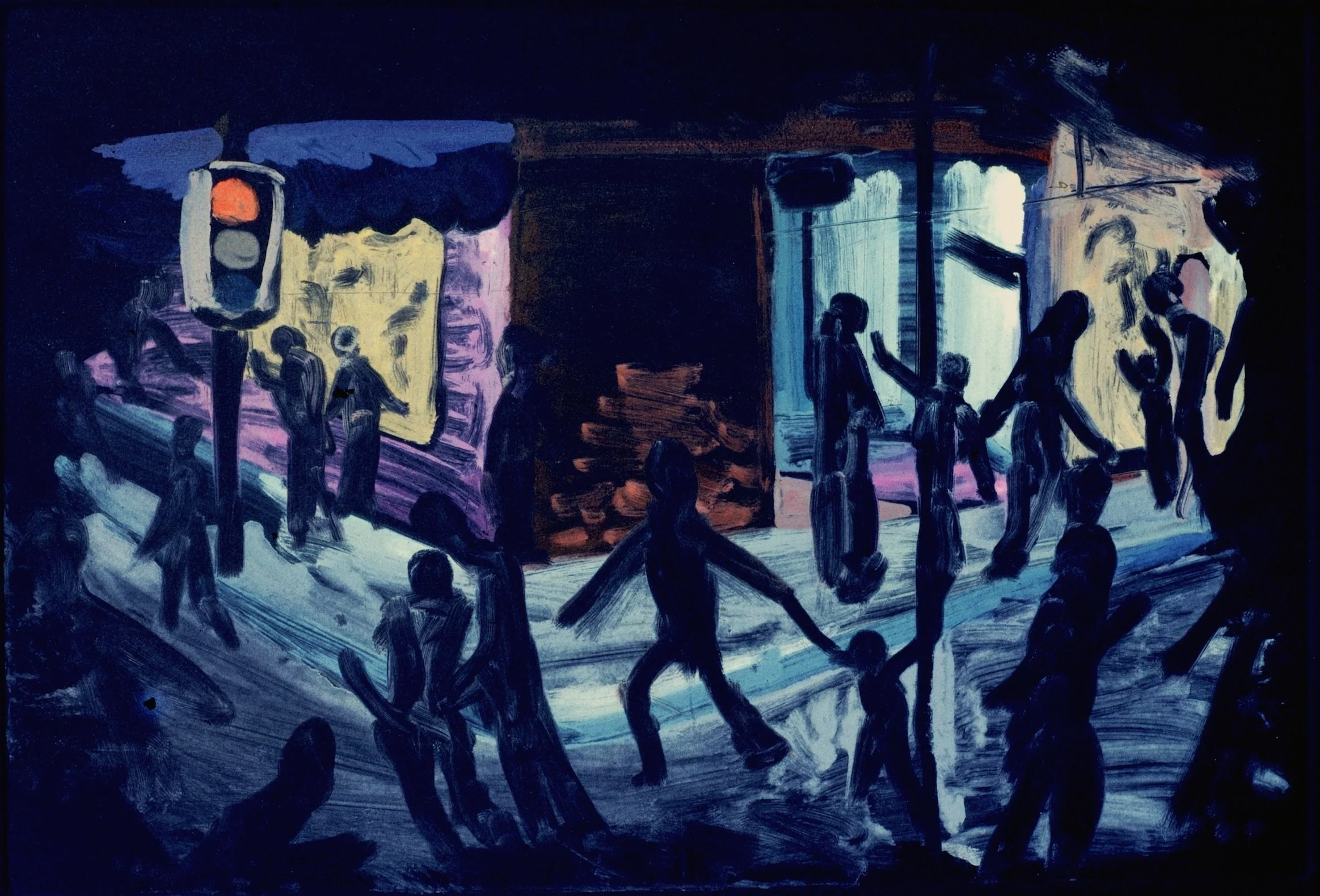 Corner Store Night Scene