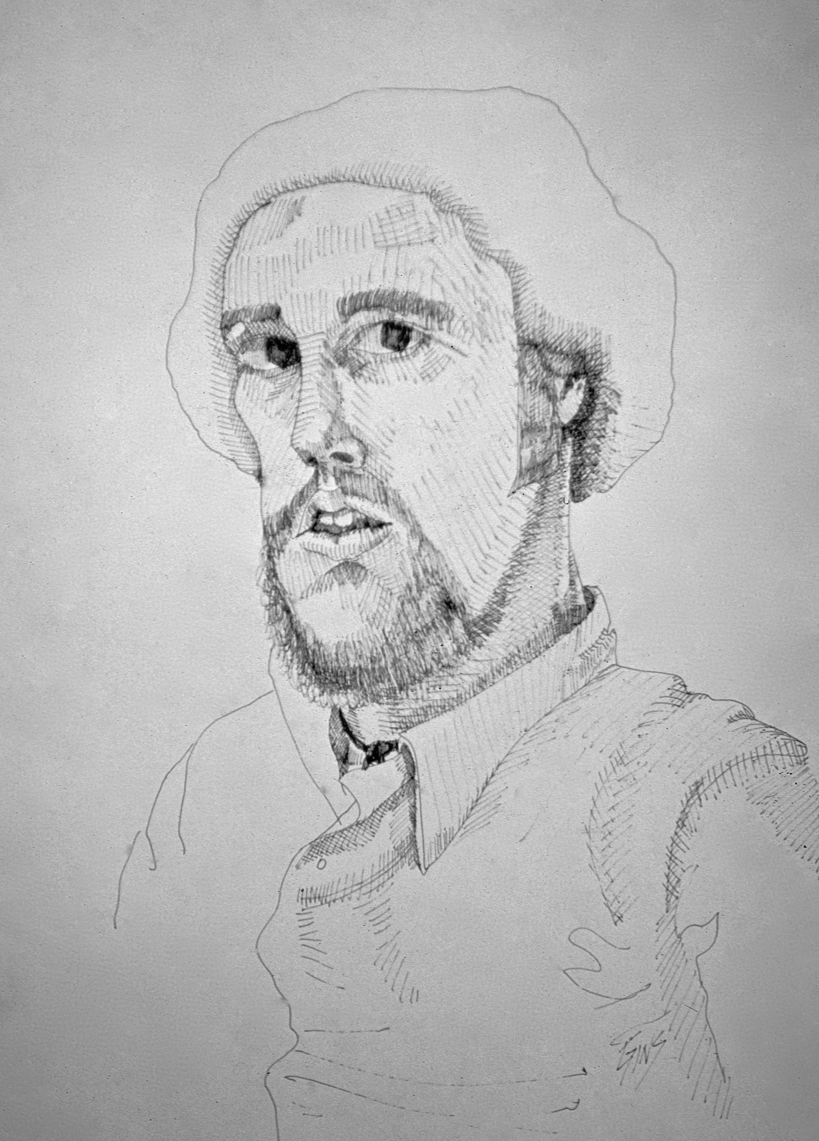 Self Portait w/Knot Choker '77