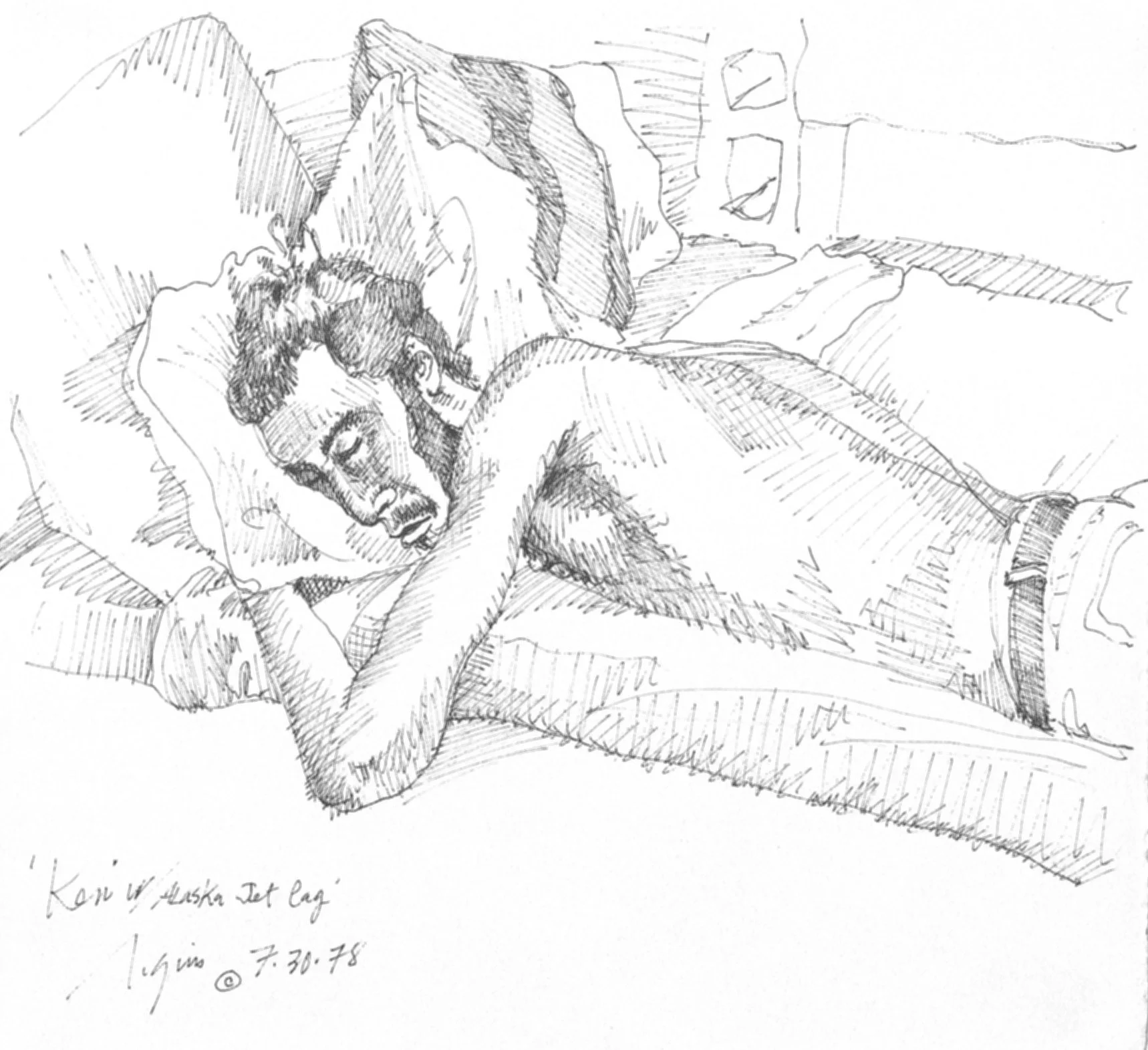 Pushkin Asleep w/Jet-Lag