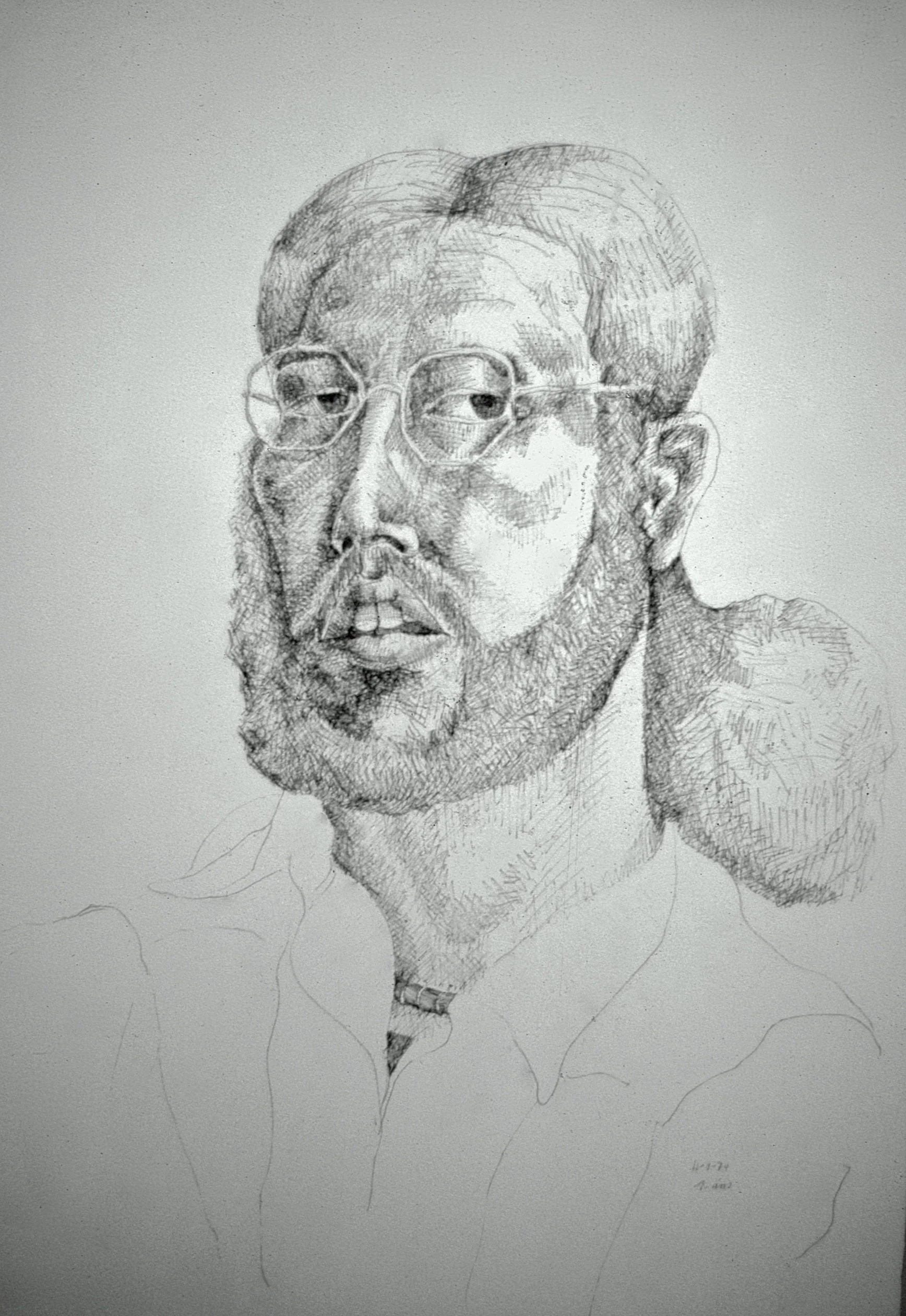 Self Portrait w/Glasses '74