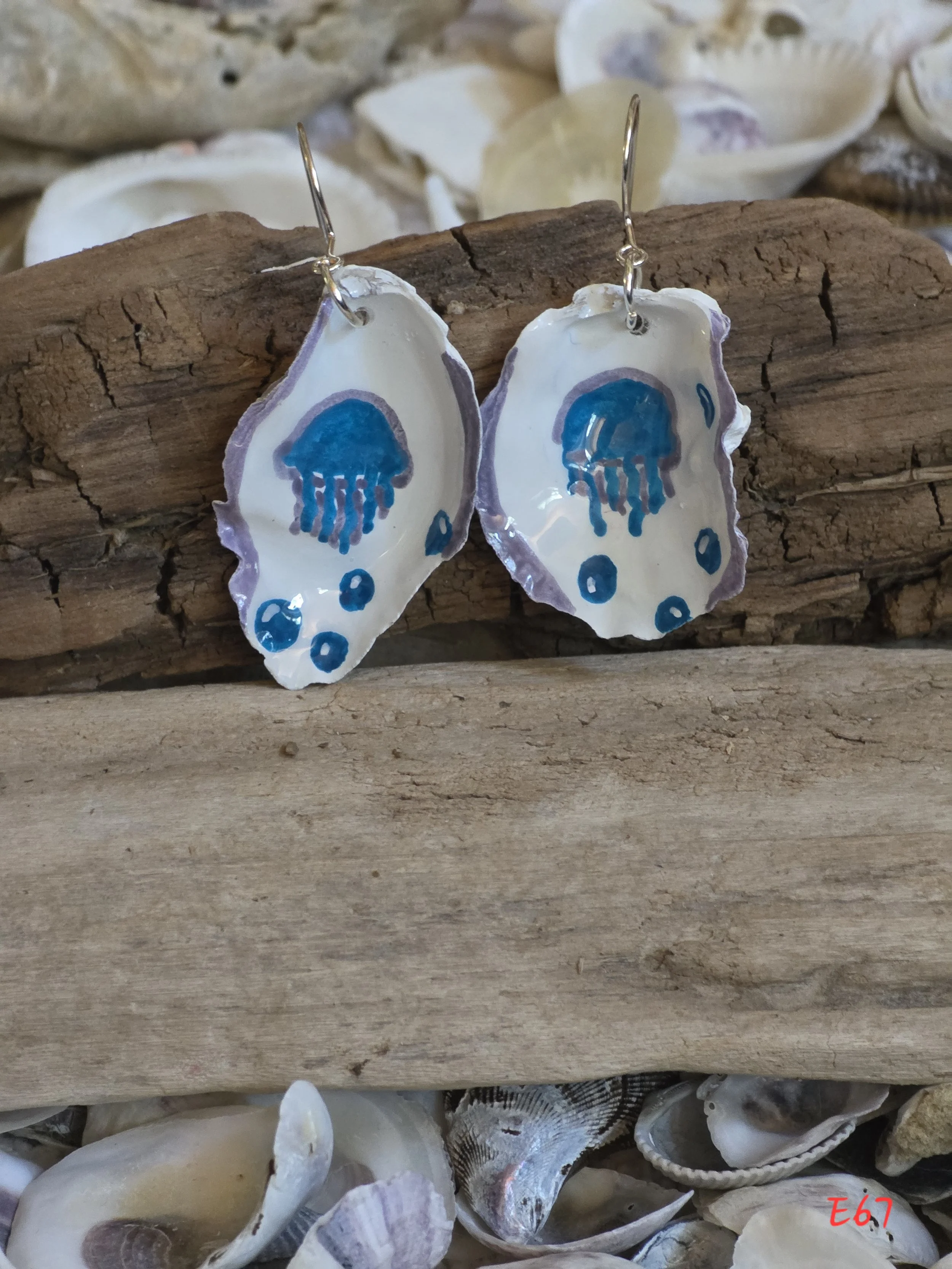Jellyfish Oyster Shell Earrings