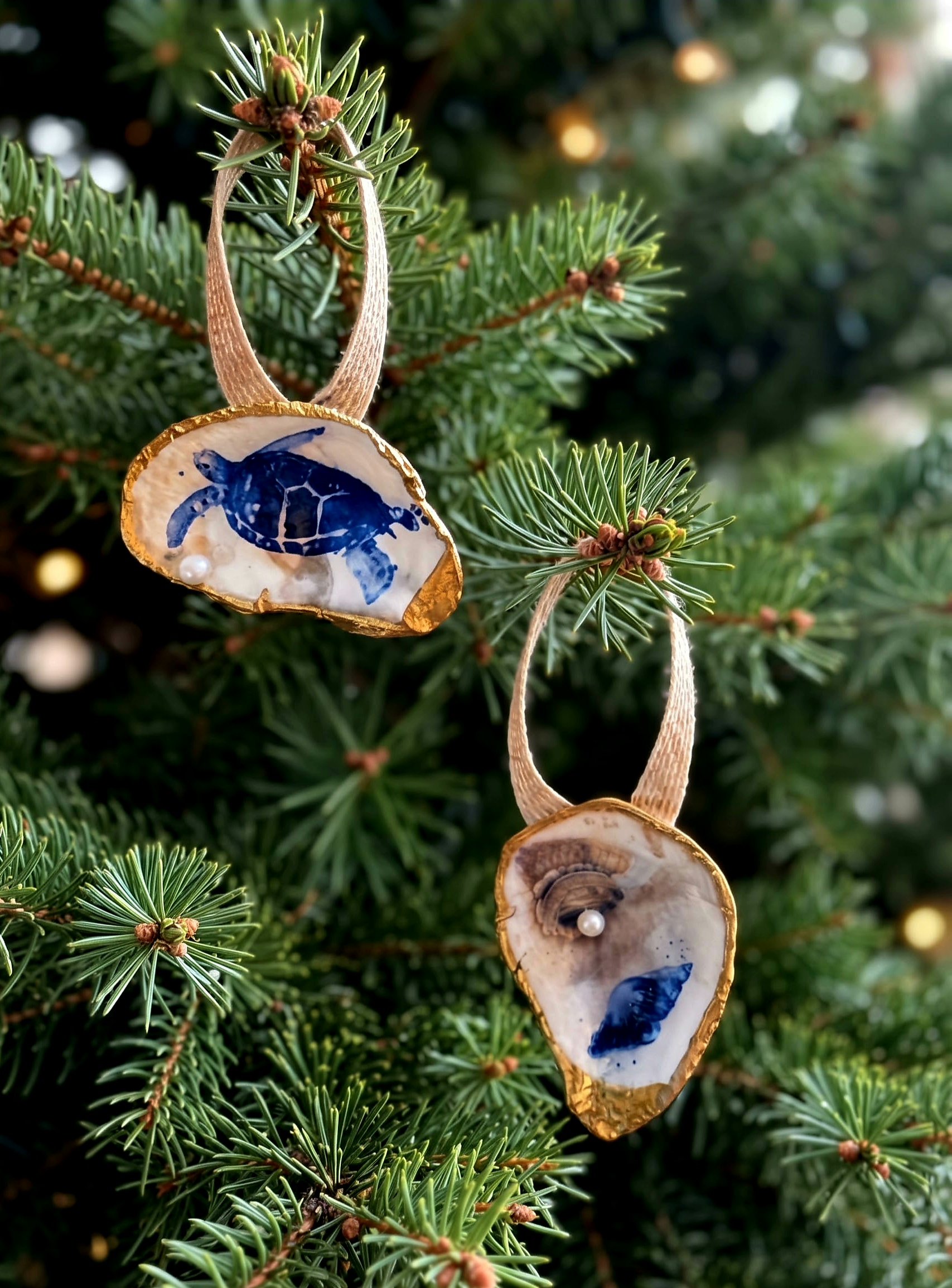 Under the Sea Oyster Shell Ornaments