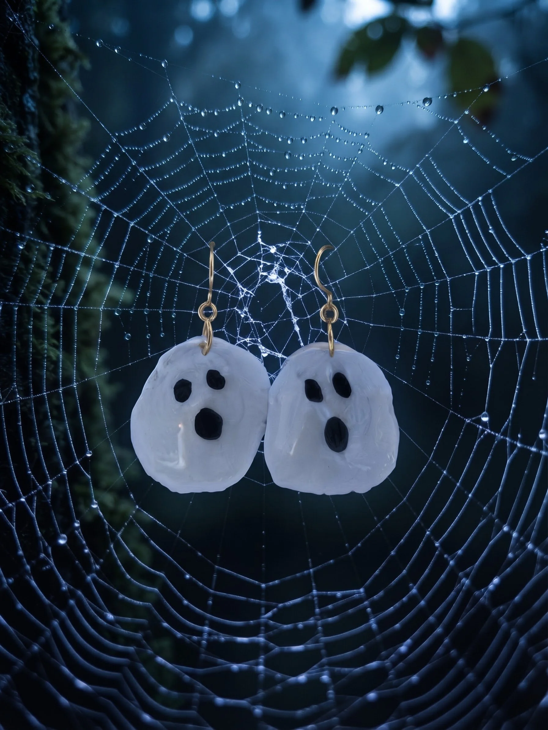 Ghost Oyster Shell Earrings
