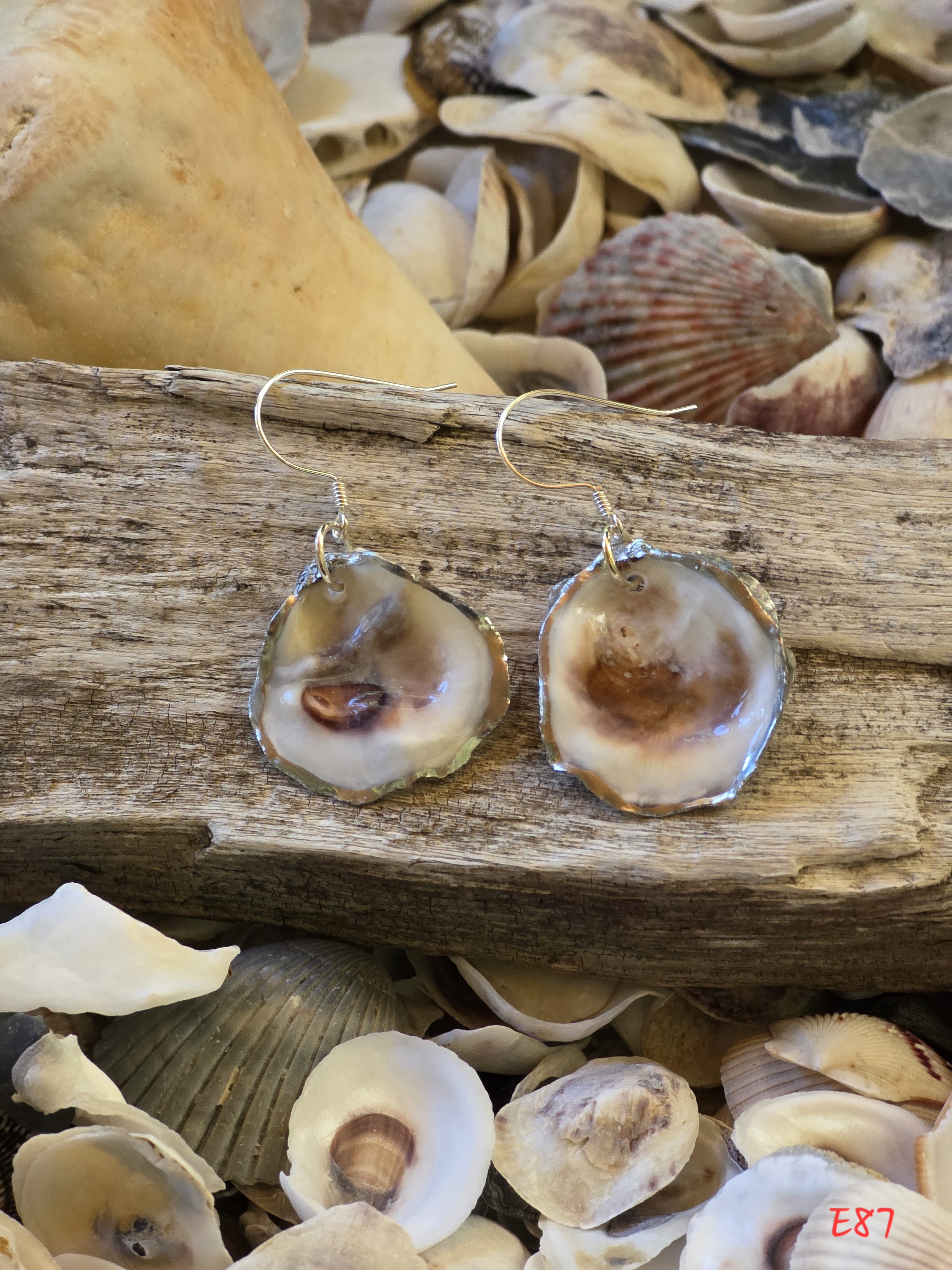 Natural Oyster Shell Earrings