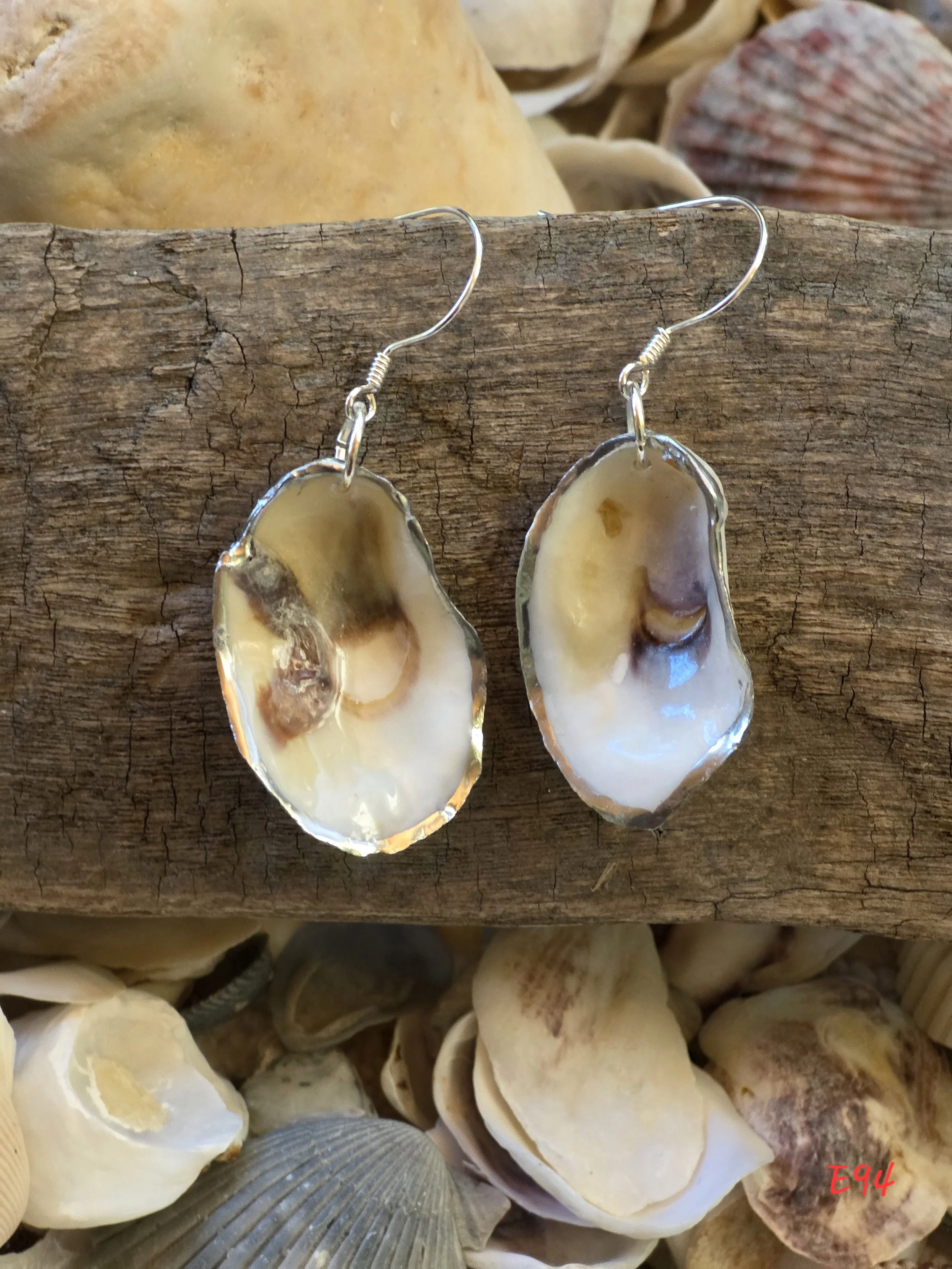 Natural Oyster Shell Earrings