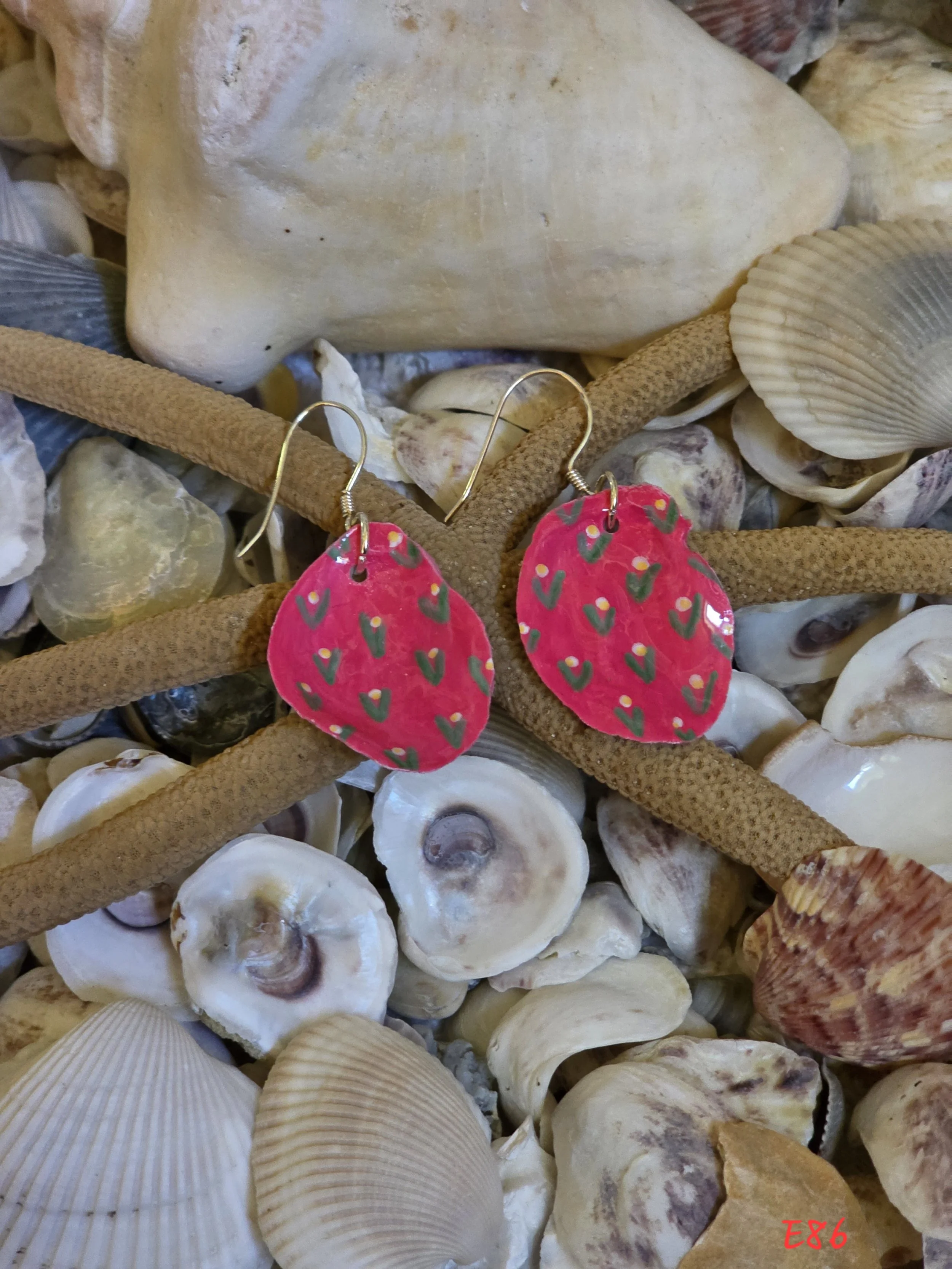 Bitty Flower Oyster Shell Earrings