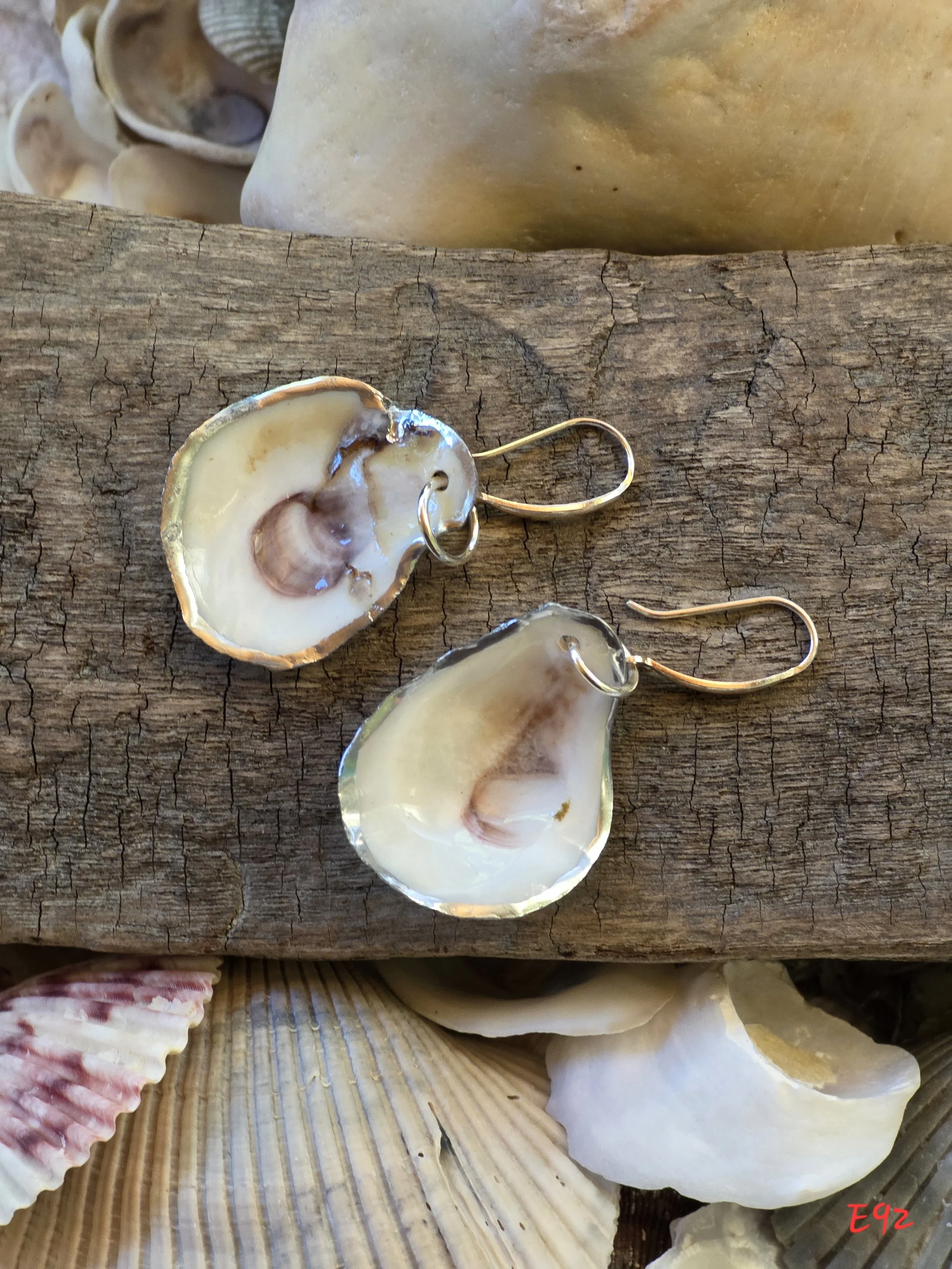 Natural Oyster Shell Earrings