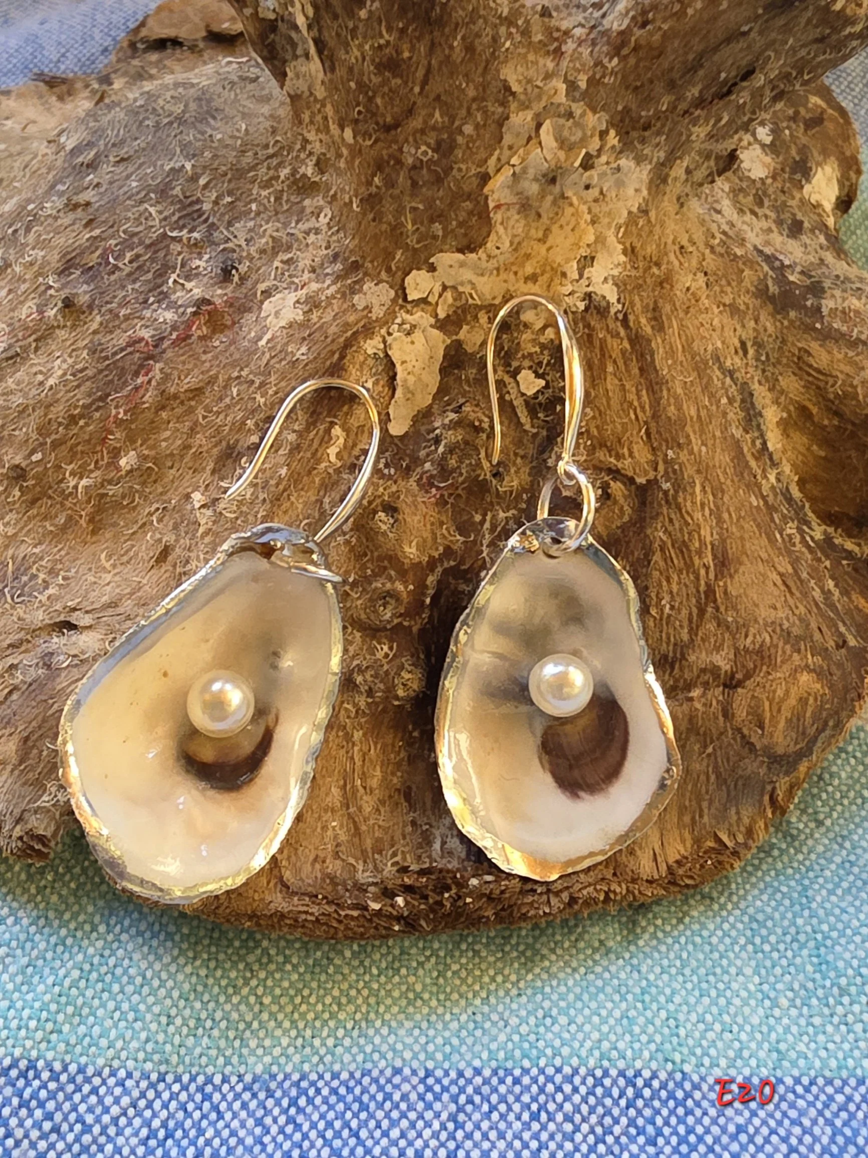 Natural Oyster Shell Earrings