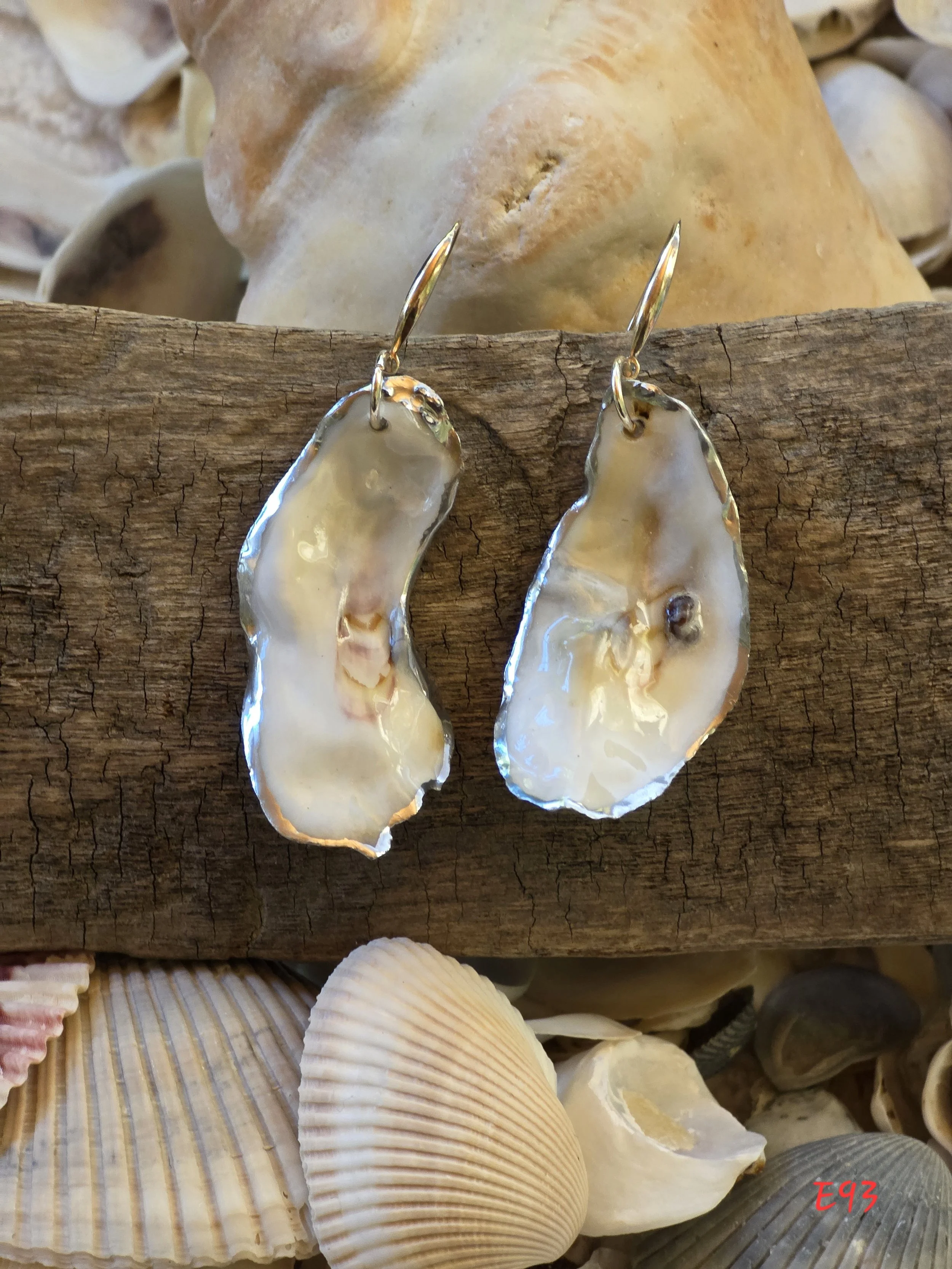 Natural Oyster Shell Earrings