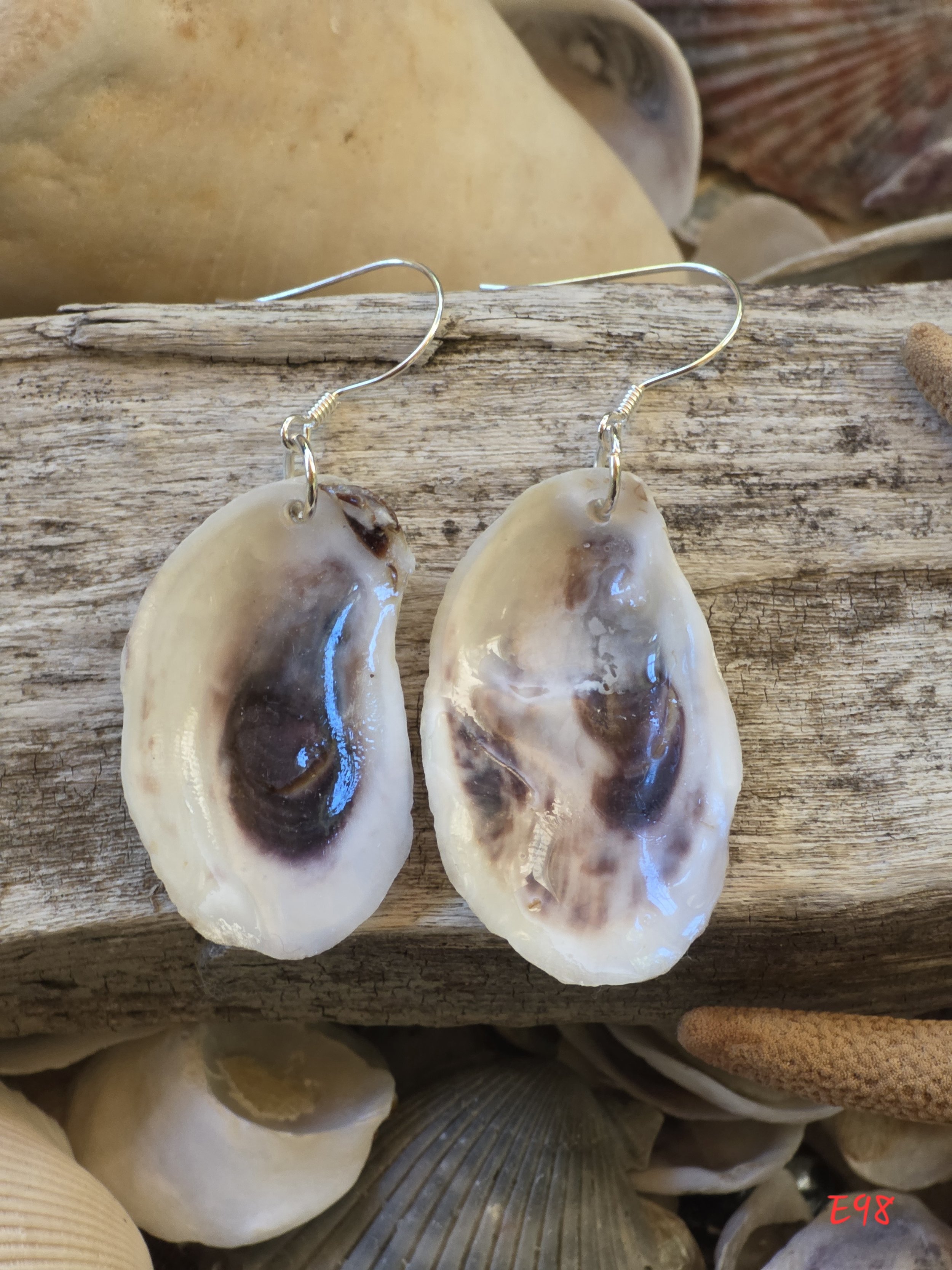 Natural Oyster Shell Earrings