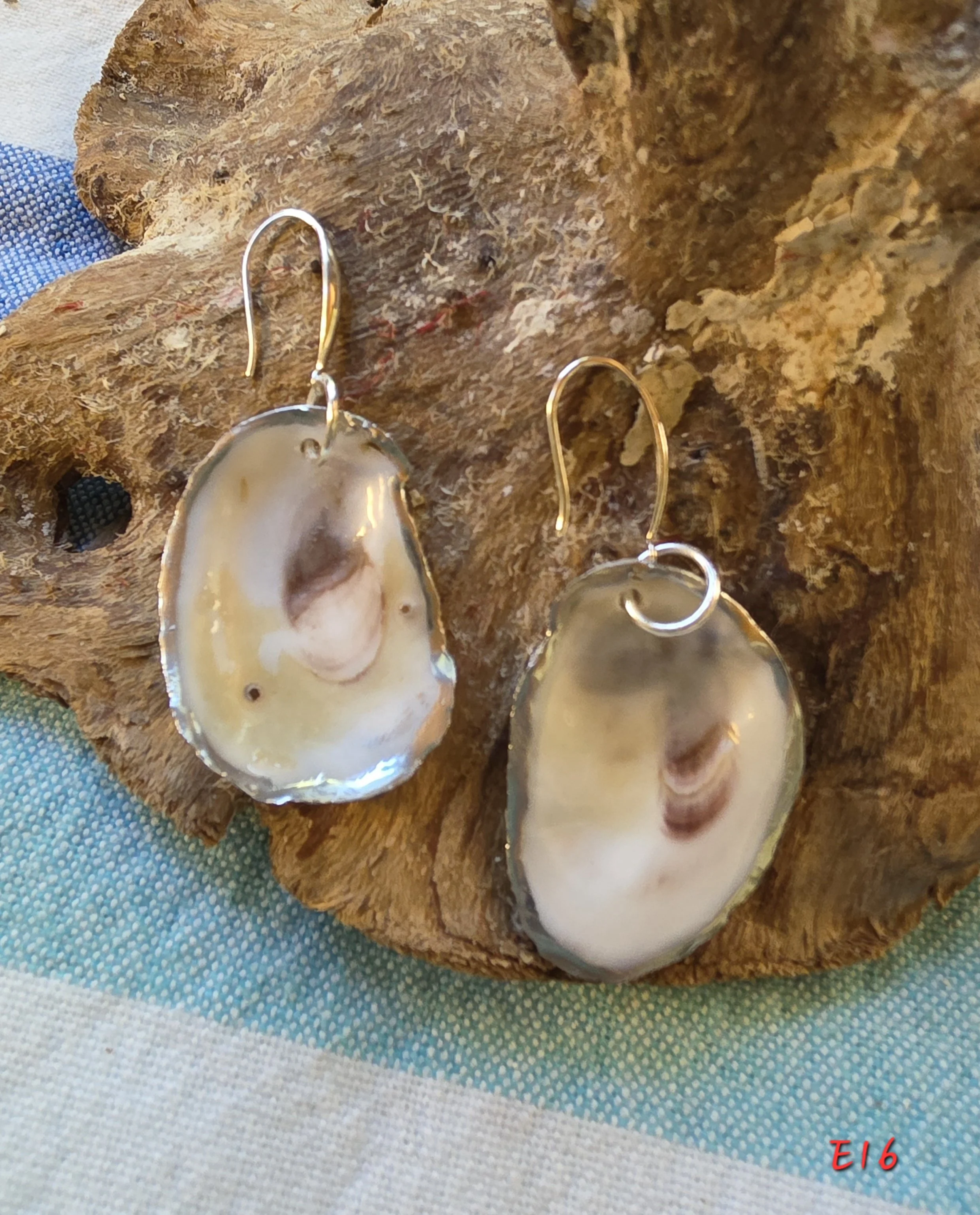 Natural Oyster Shell Earrings