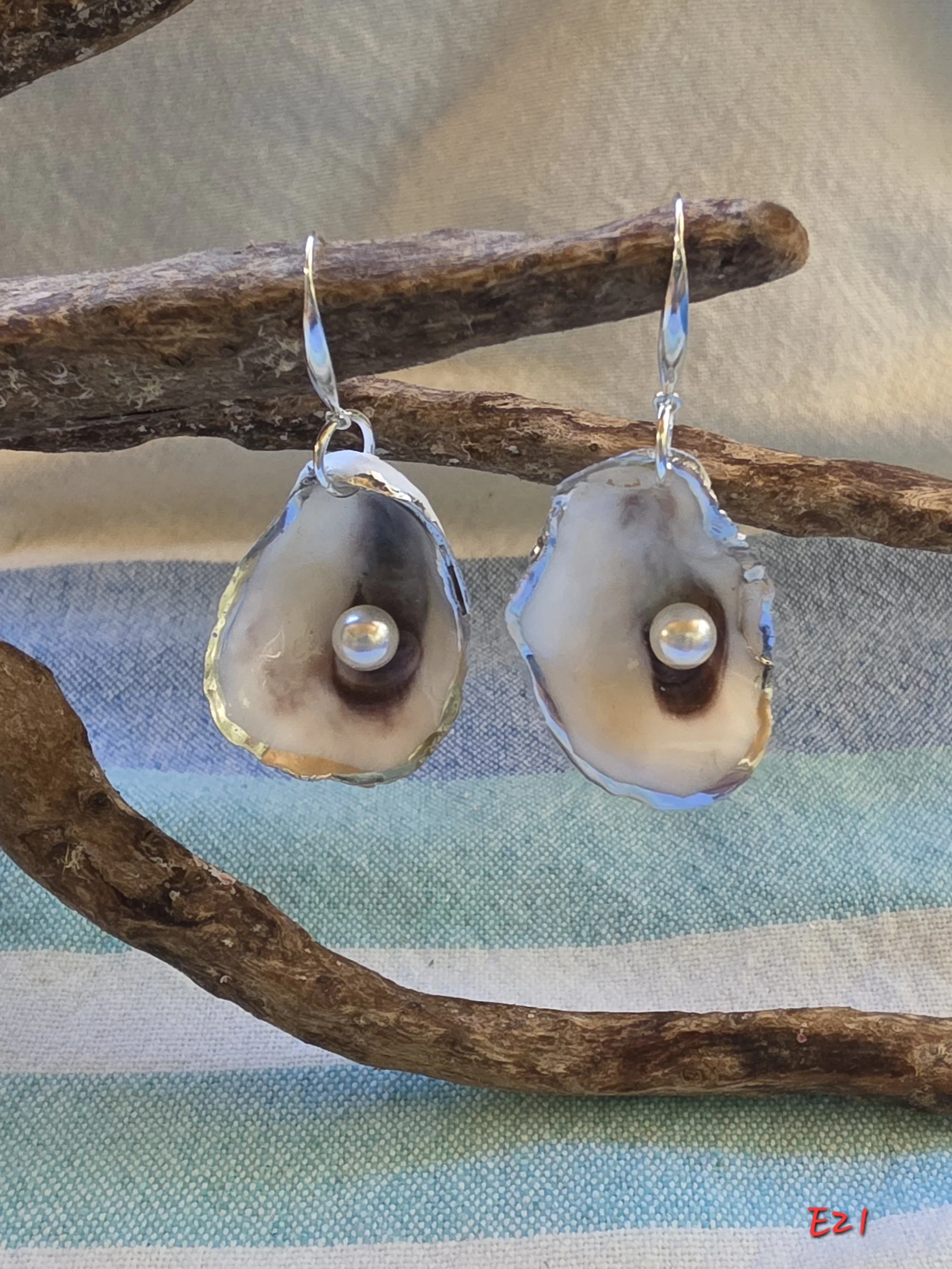 Natural Oyster Shell Earrings