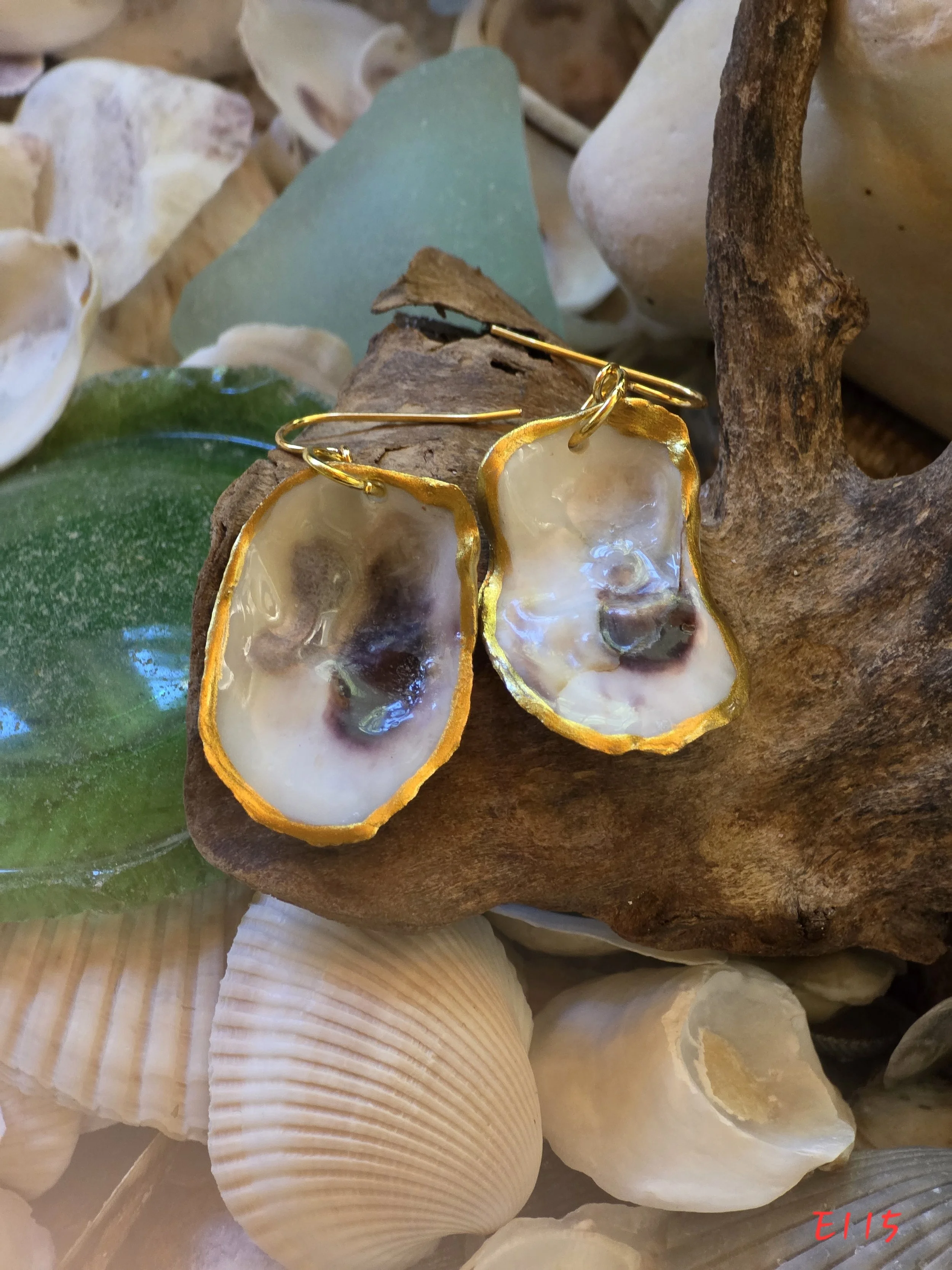 Natural Oyster Shell Earrings