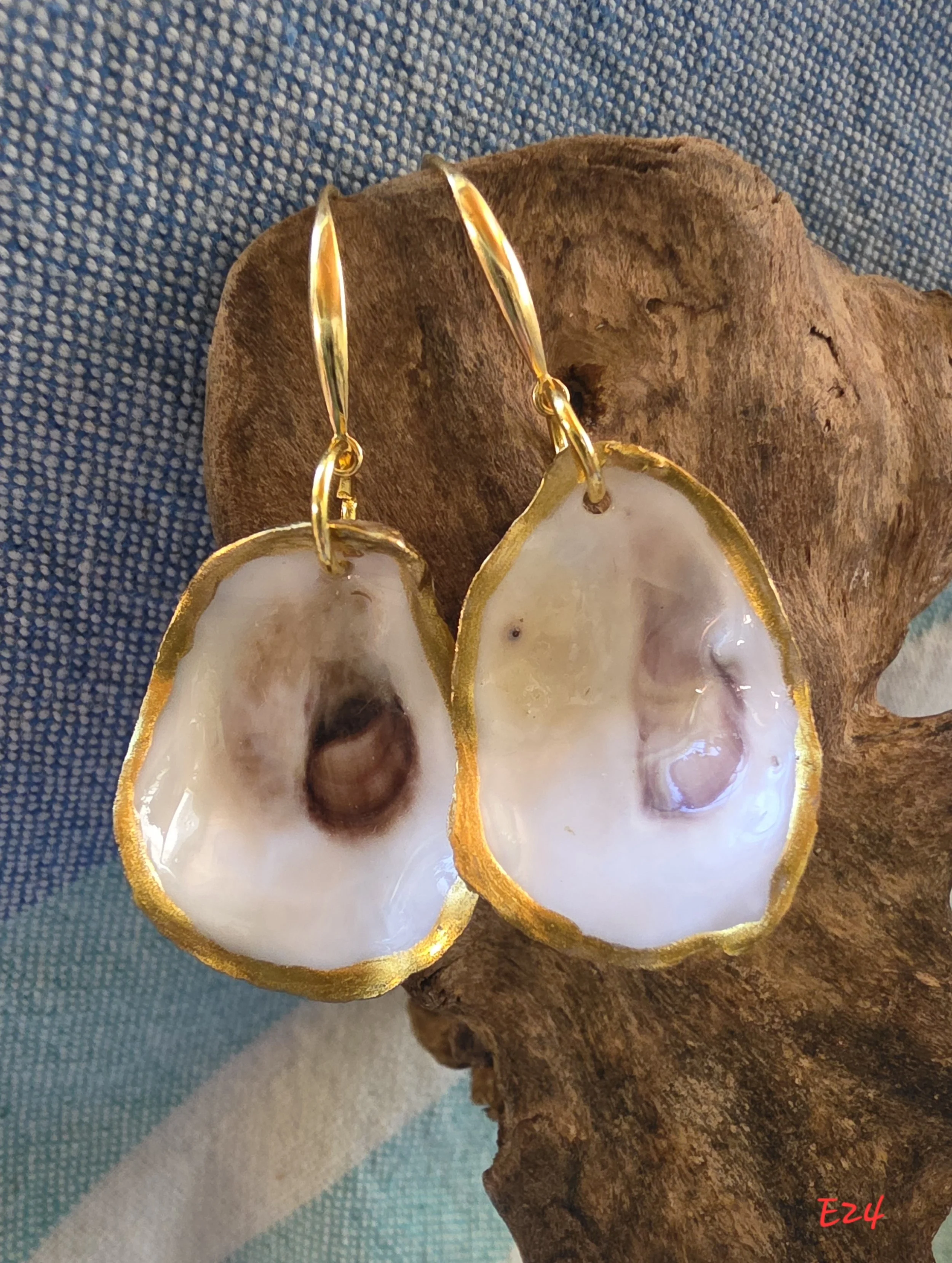 Natural Oyster Shell Earrings