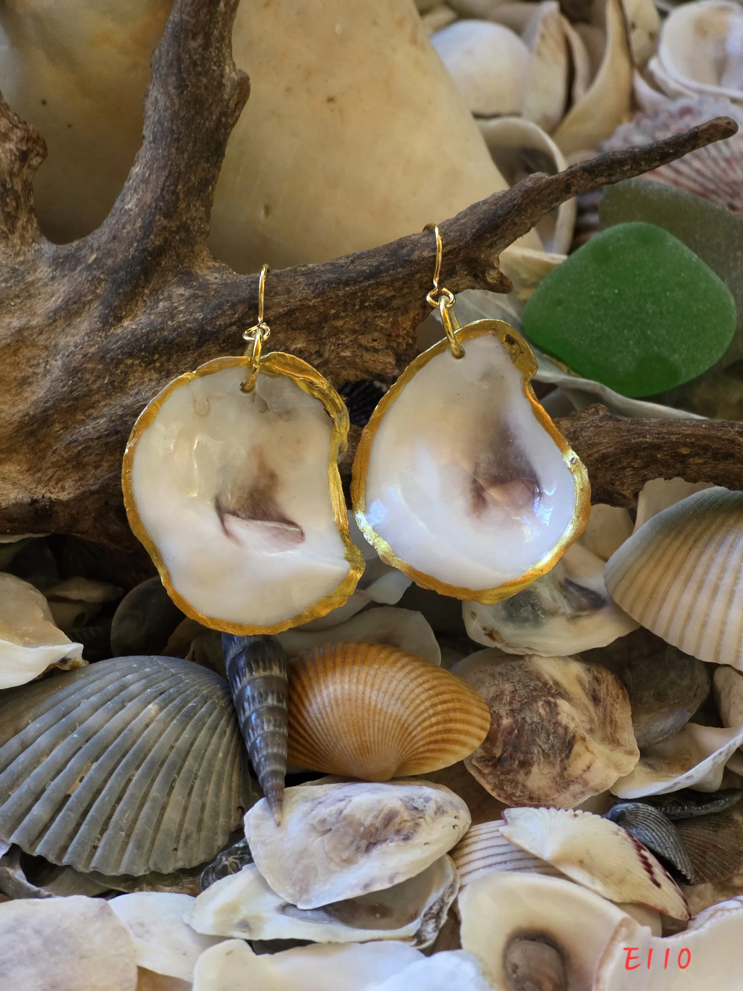 Natural Oyster Shell Earrings