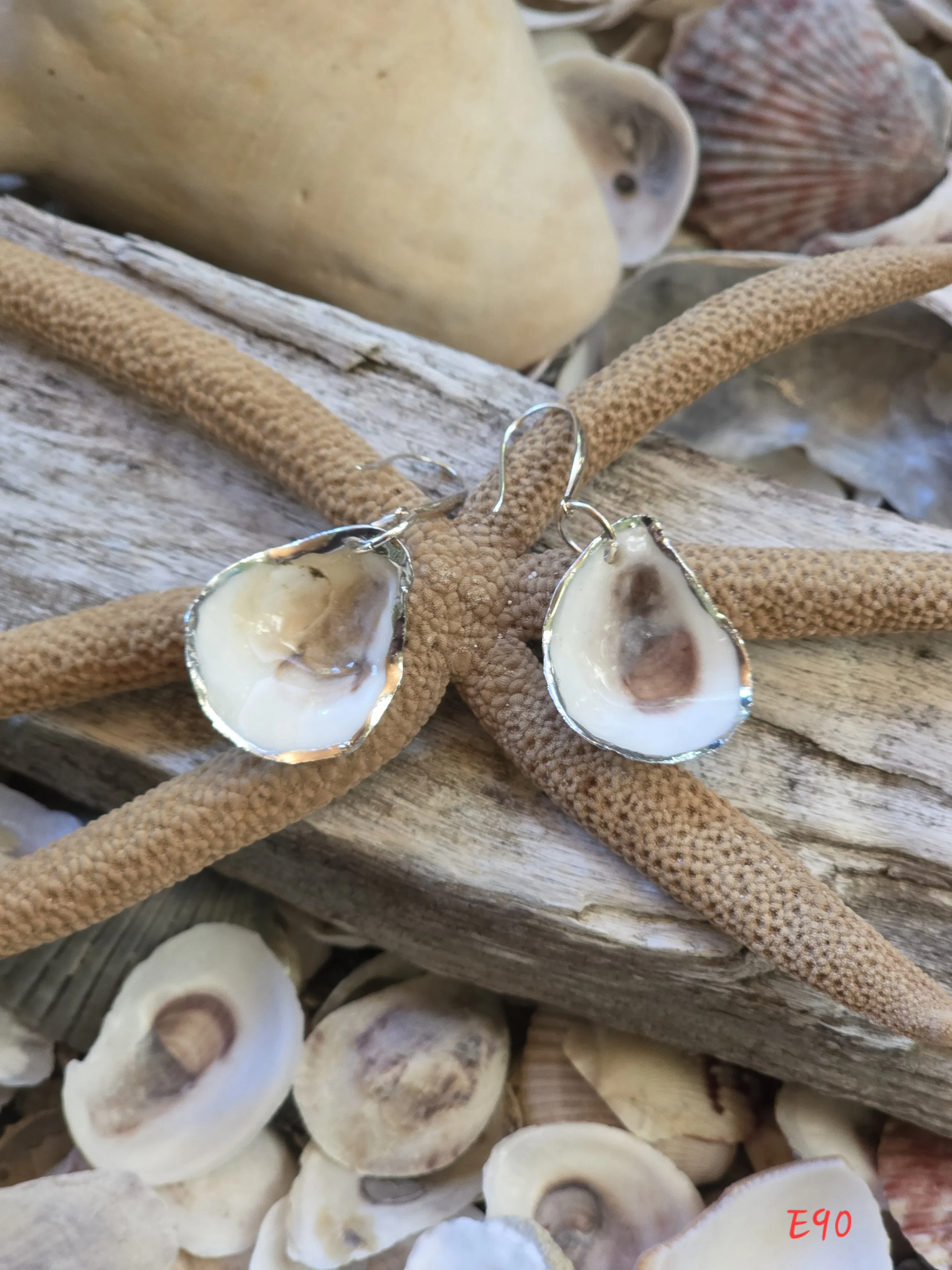 Natural Oyster Shell Earrings