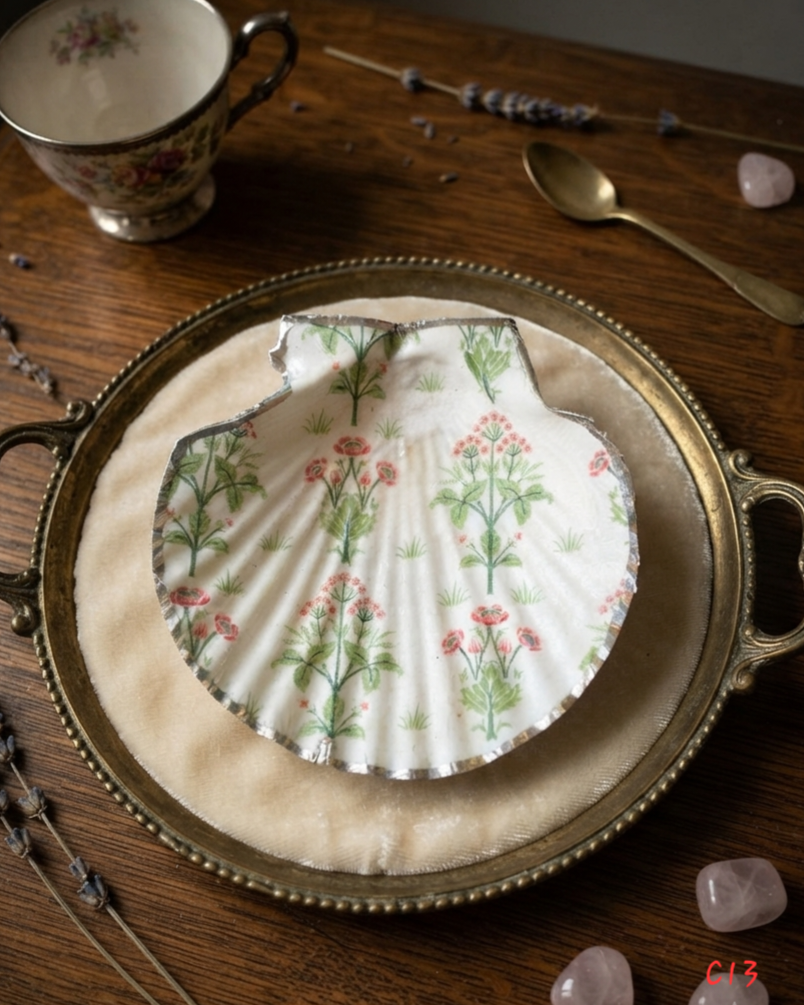 Pink Botanical Trinket Dish