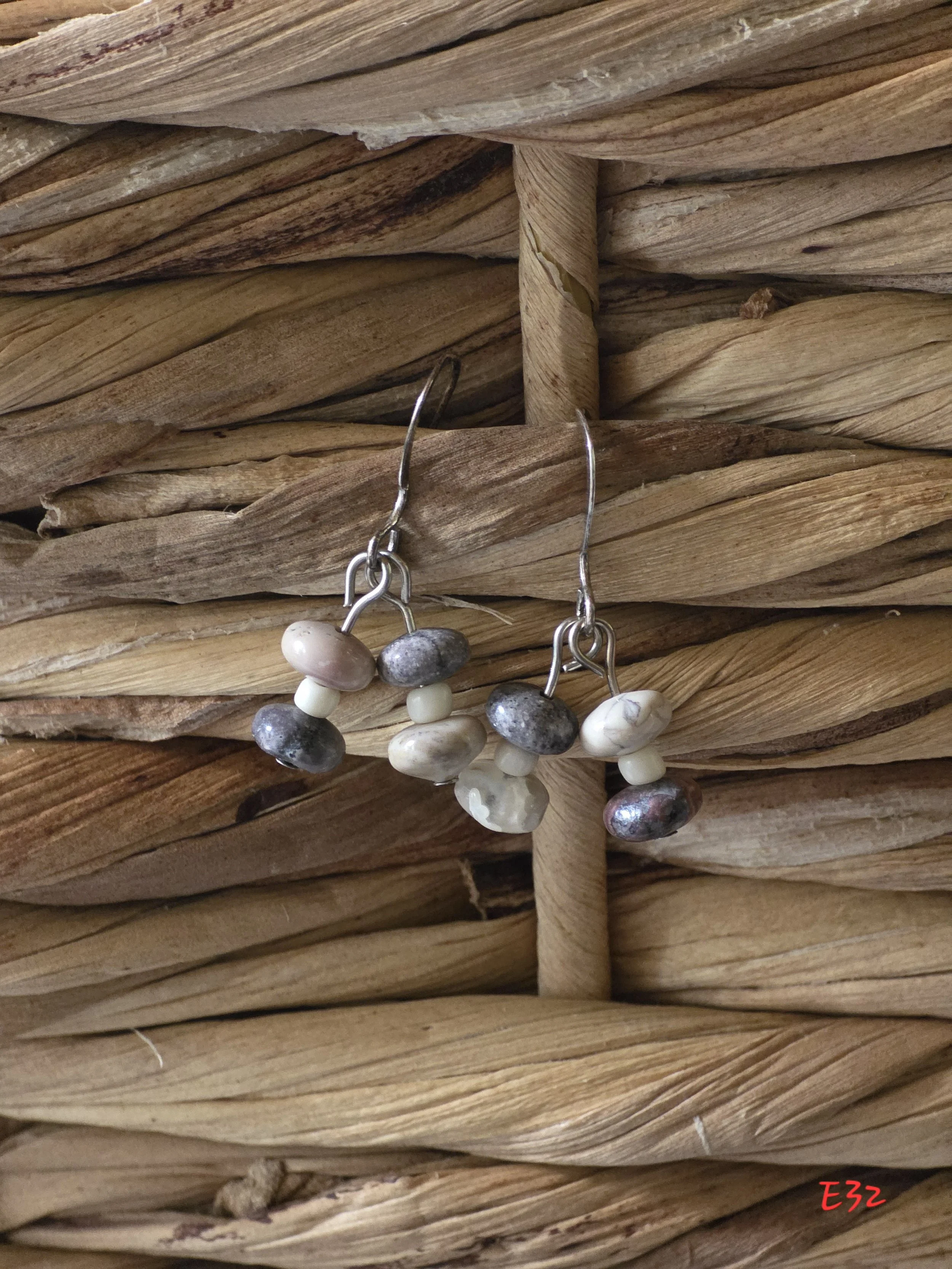 Purple Zebra Jasper Earrings