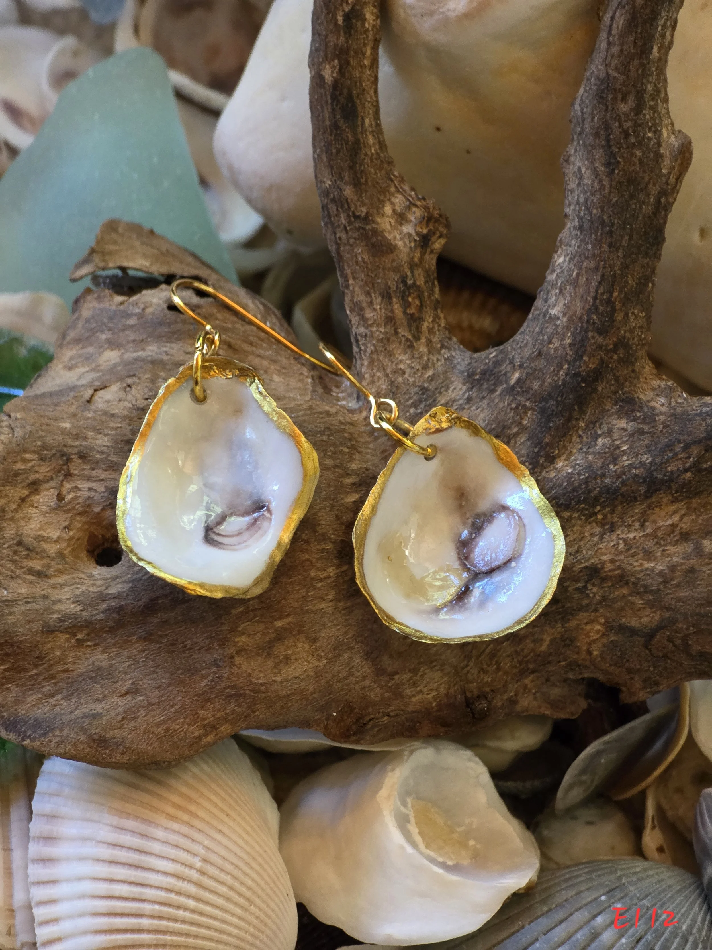 Natural Oyster Shell Earrings