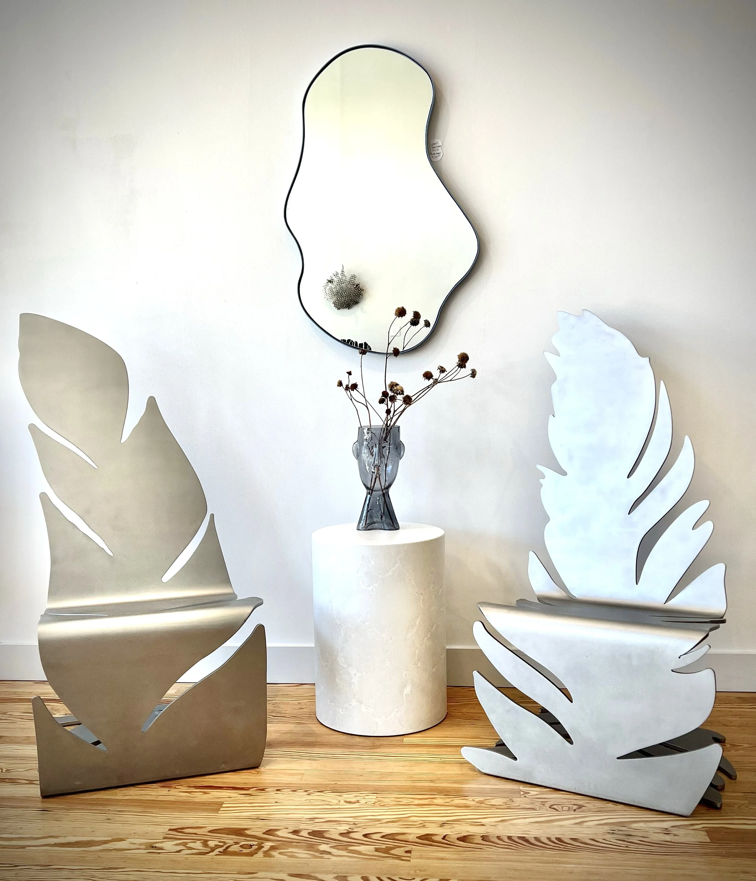 Stainless Feather Chairs (Set)