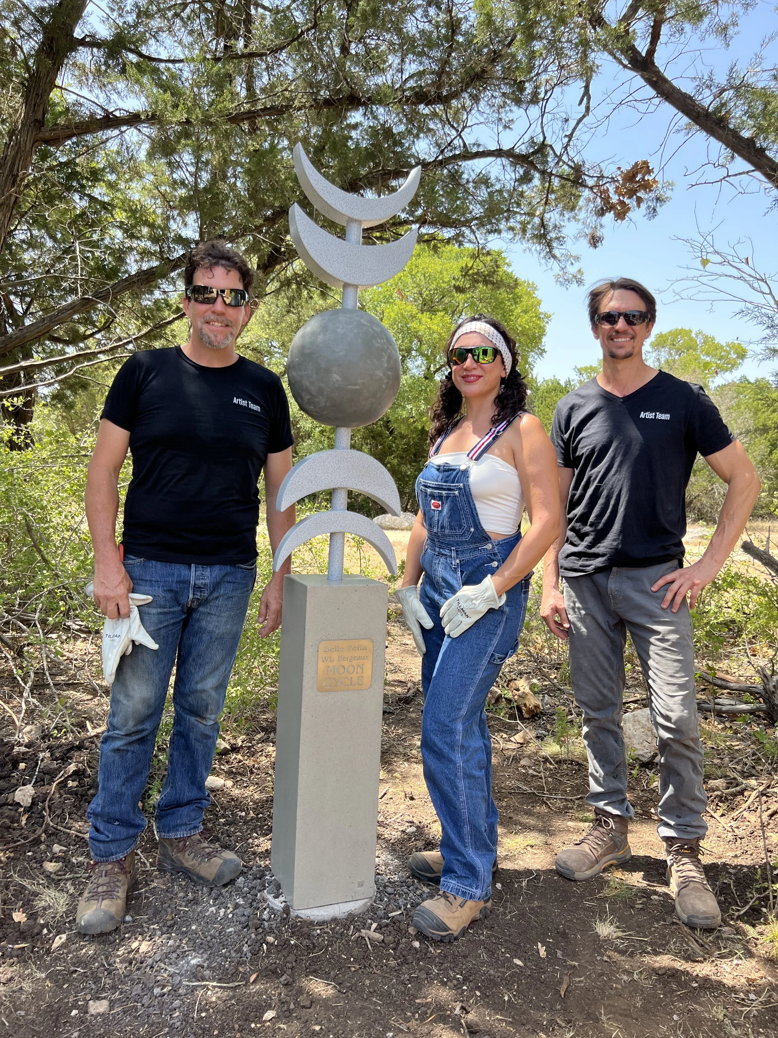 Moon Cycle Sculpture (steel & concrete) Public Art