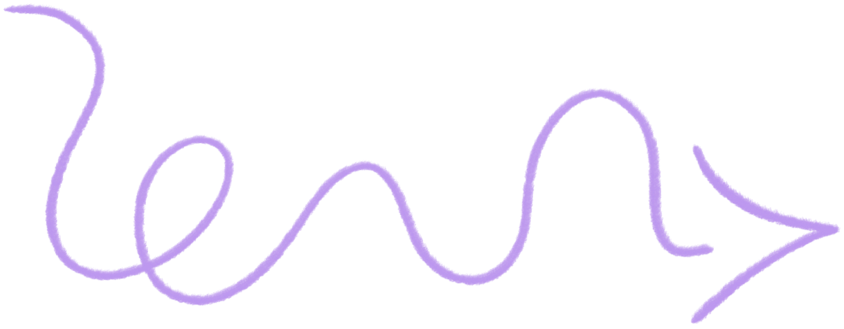 A hand drawn curly arrow pointing to the right.