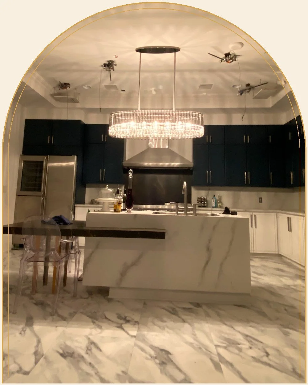 Marble kitchen · film set