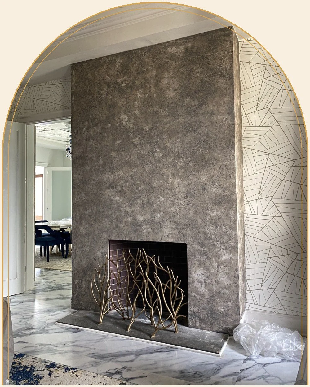 Burnished Venetian plaster · private home