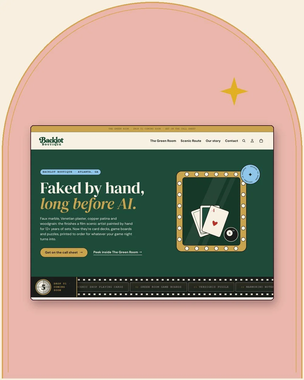Backlot Boutique · custom-built Shopify site