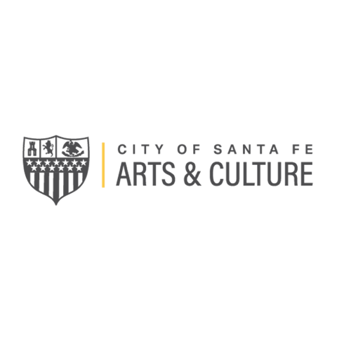 Logo of the City of Santa Fe Arts & Culture with a shield emblem and text.
