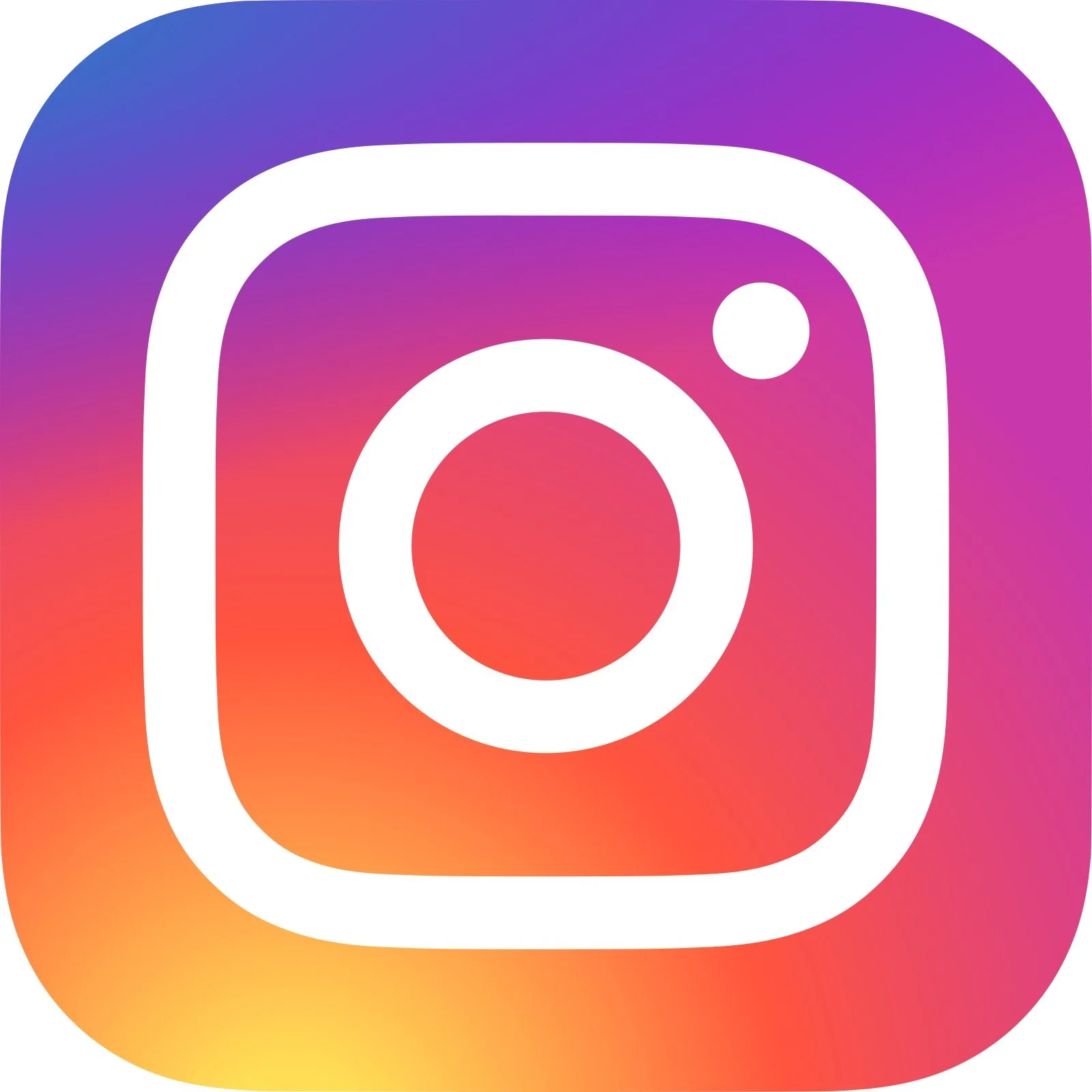 Instagram logo with a gradient background of purple, pink, and orange