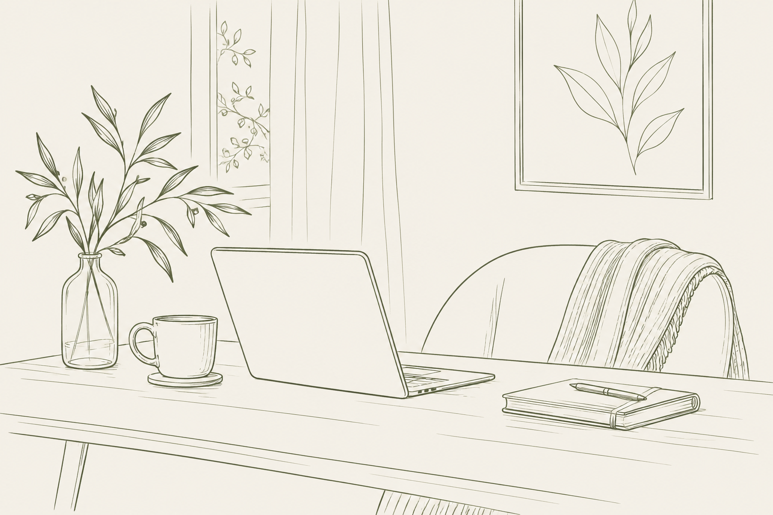 Illustration representing online therapy sessions