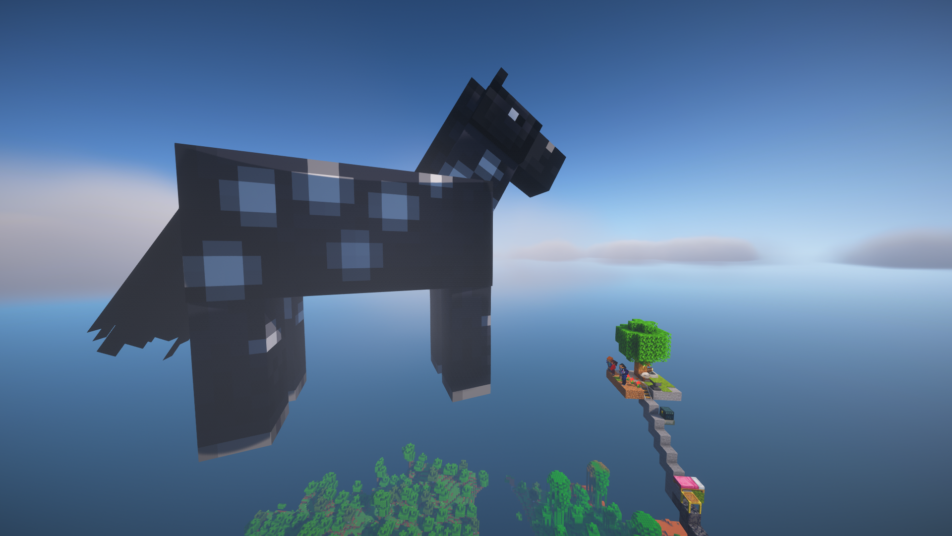 Abnormally large horse in the server