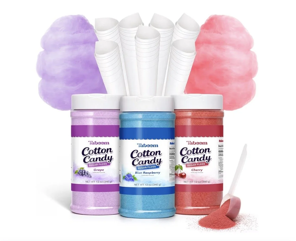 2 flavors of candy floss & 50 paper cones
