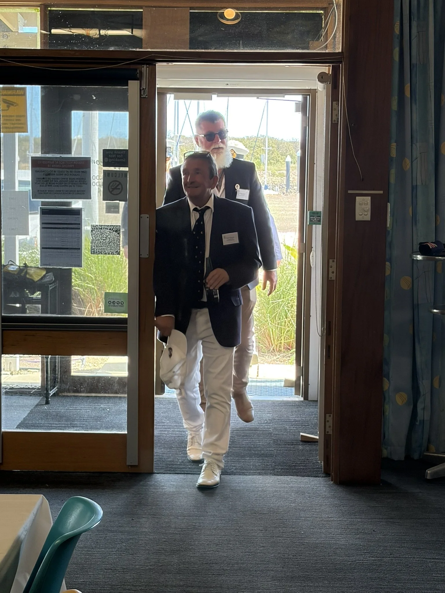The official guests make their club entrance following the sail past...