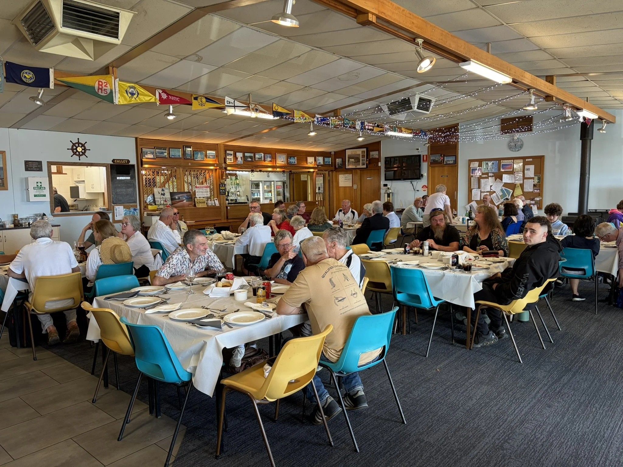 Guests seated in preparation for awards presentations followed by the season open luncheon.