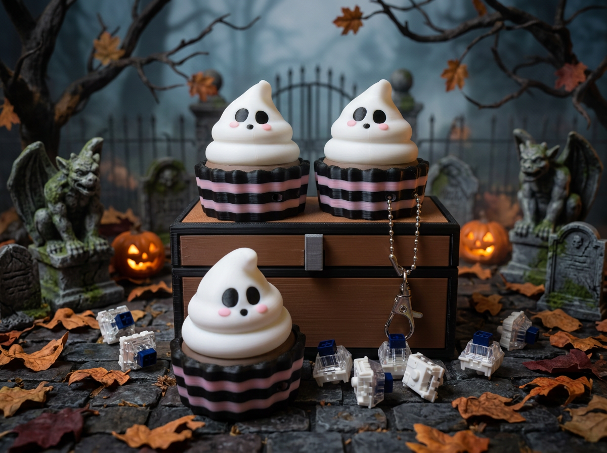 Ghost Cupcake Fidget Clicker
