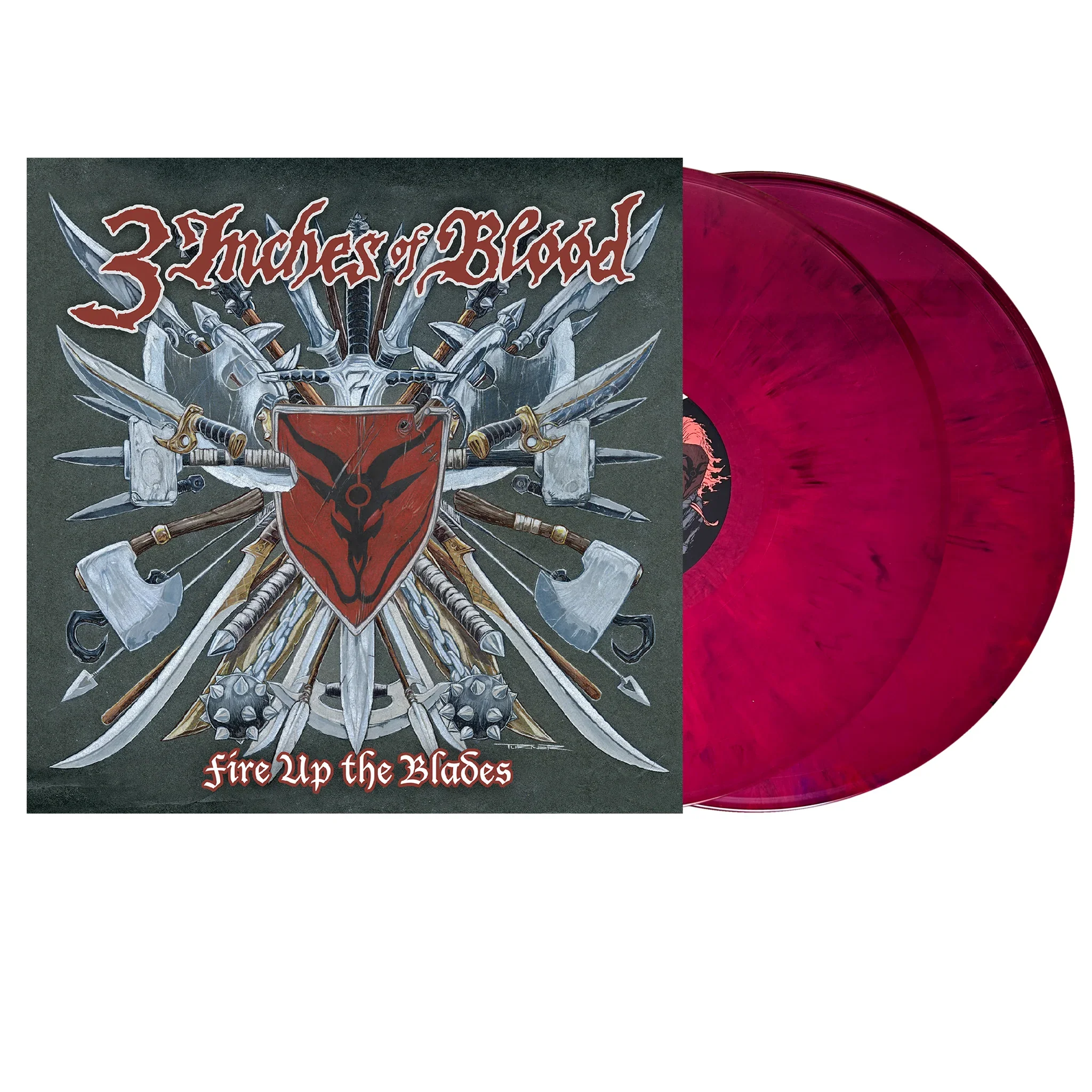 3 Inches of Blood - Fire up the Blades 2LP (Limited Edition Crimson Fire Vinyl Only 1250 Copies)