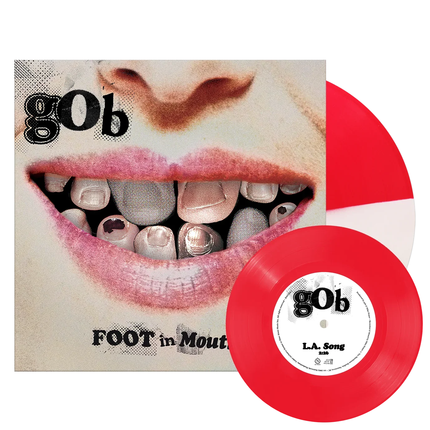 GOB - Foot in Mouth Disease LP (Limited Edition 20th Anniversary Red/White LP + 7" only 750 Made!)