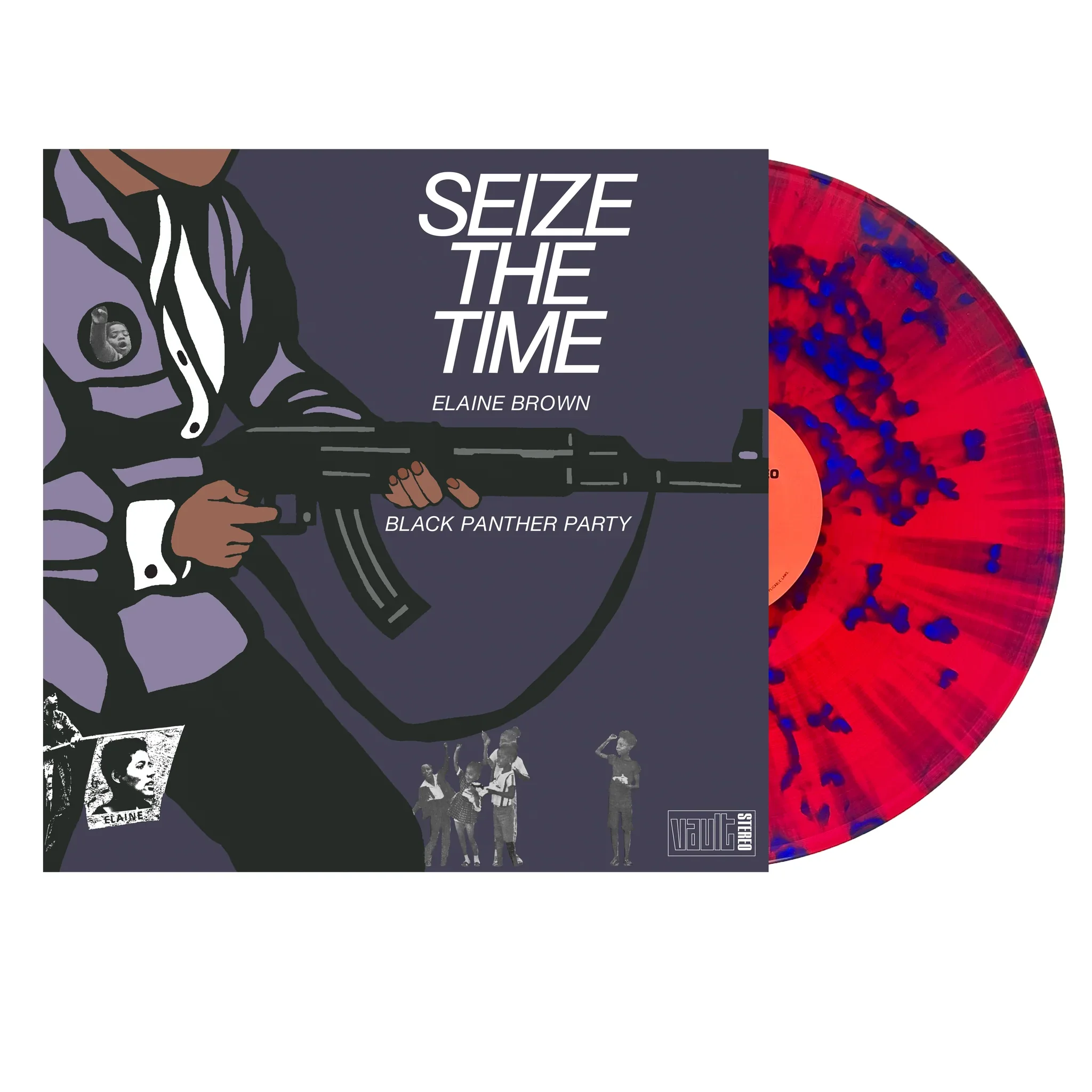 Elaine Brown - Seize the Time LP (Limited Edition Red w/ Blue Splatter Web Ex. Vinyl Only 50 Copies)
