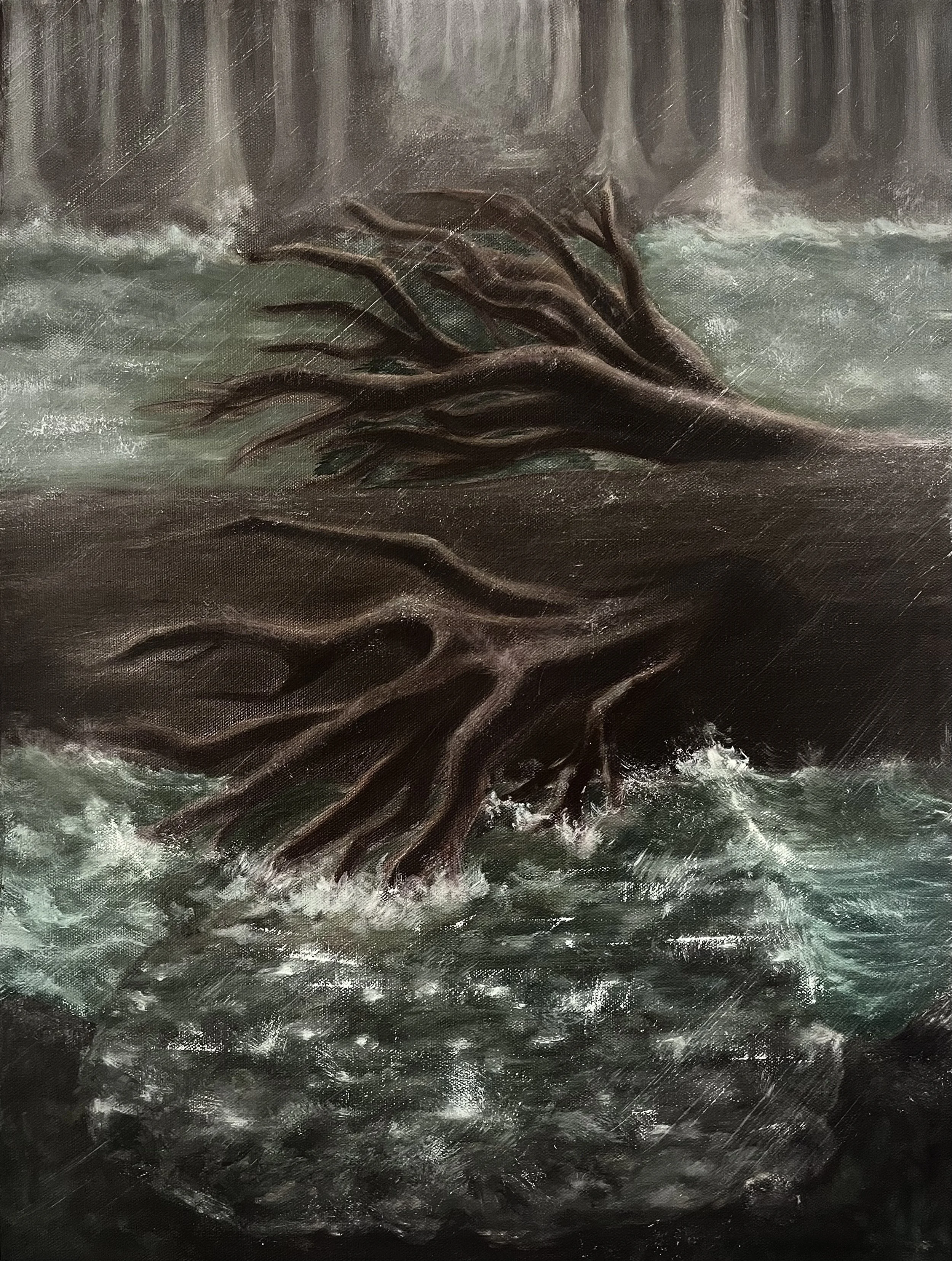 The Flood, 18 x 24 in, oil on canvas, 2025