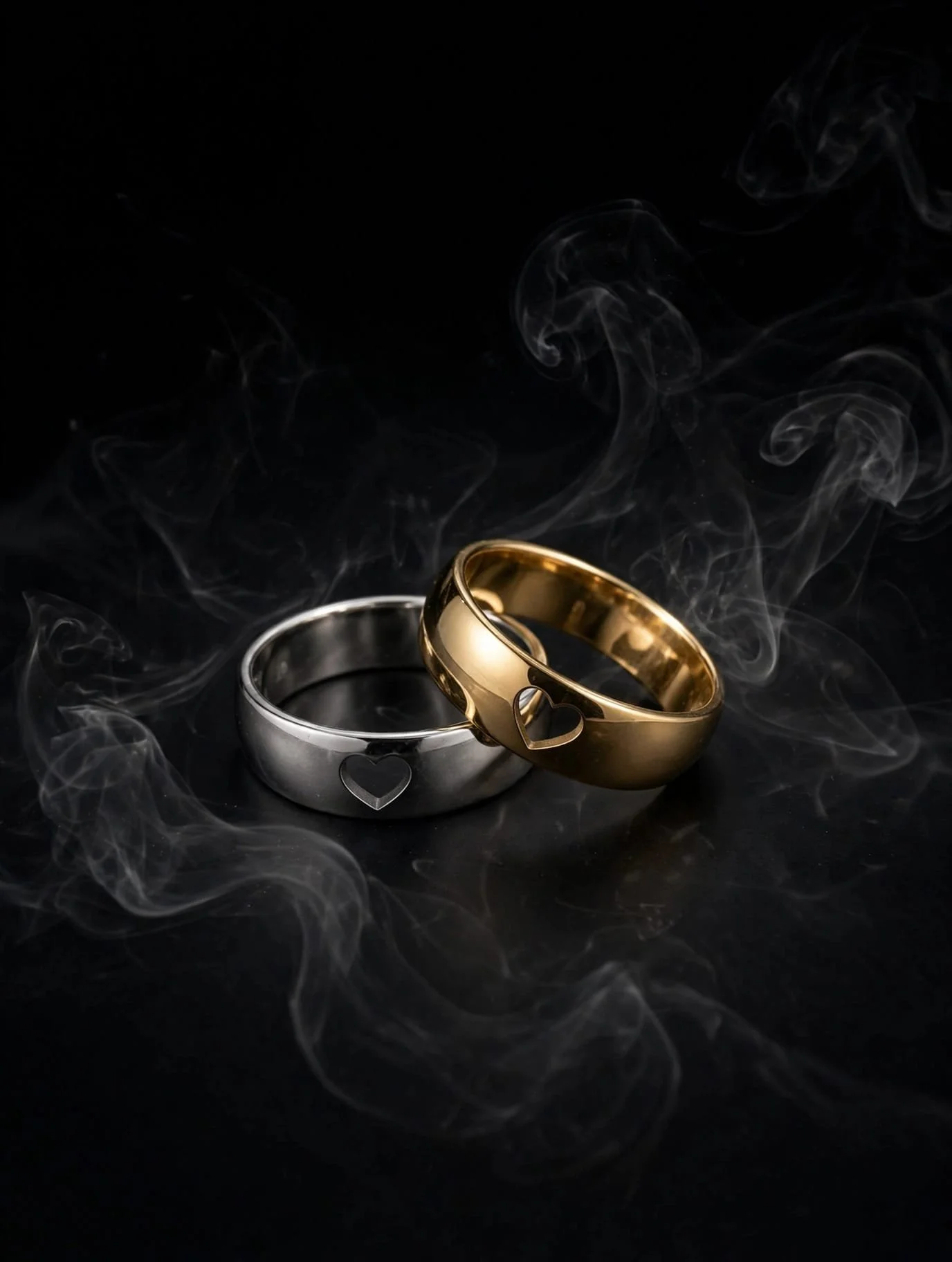 Timeless Unity Heart Rings