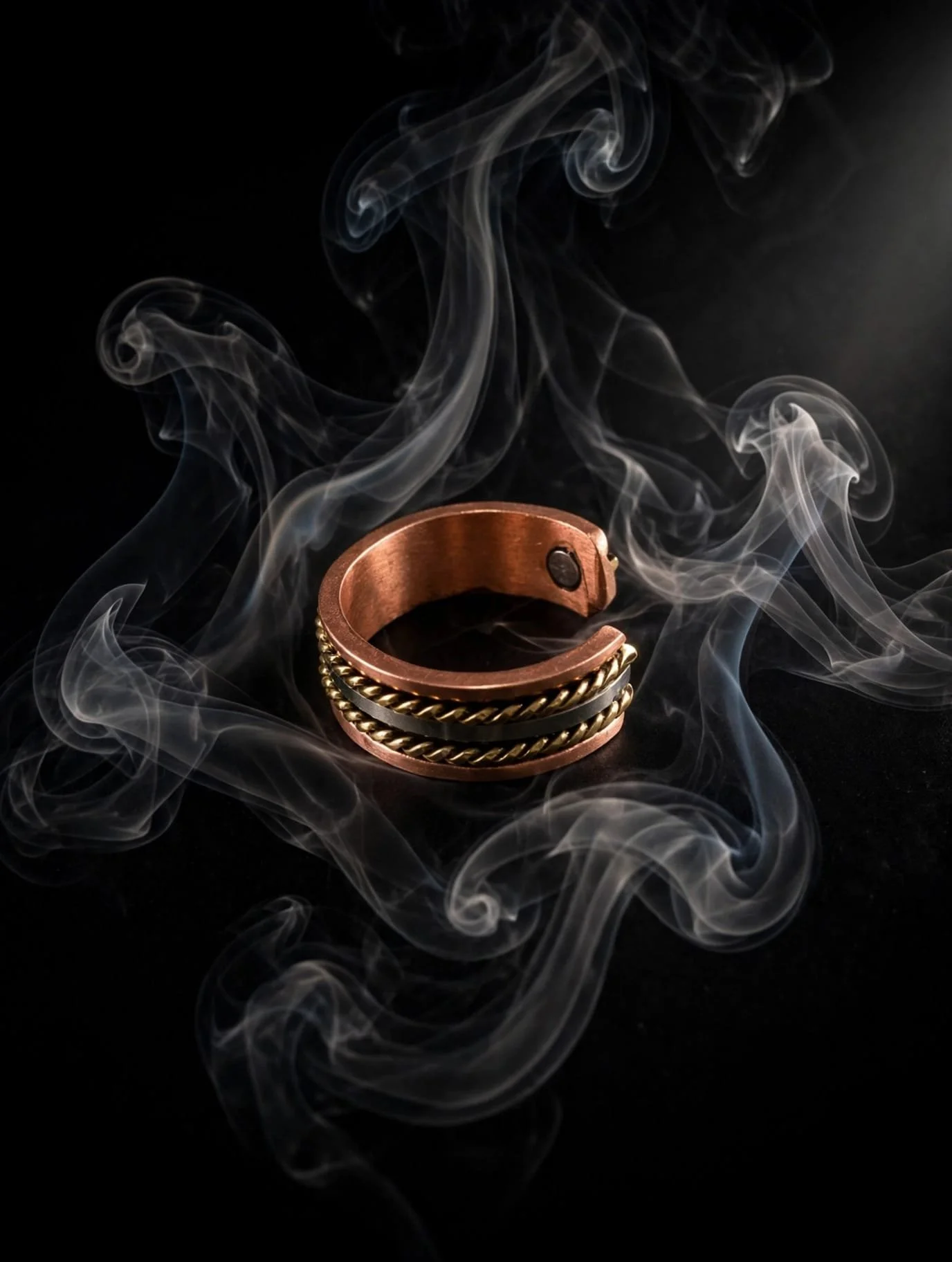 Handcrafted Copper Twisted Band Ring