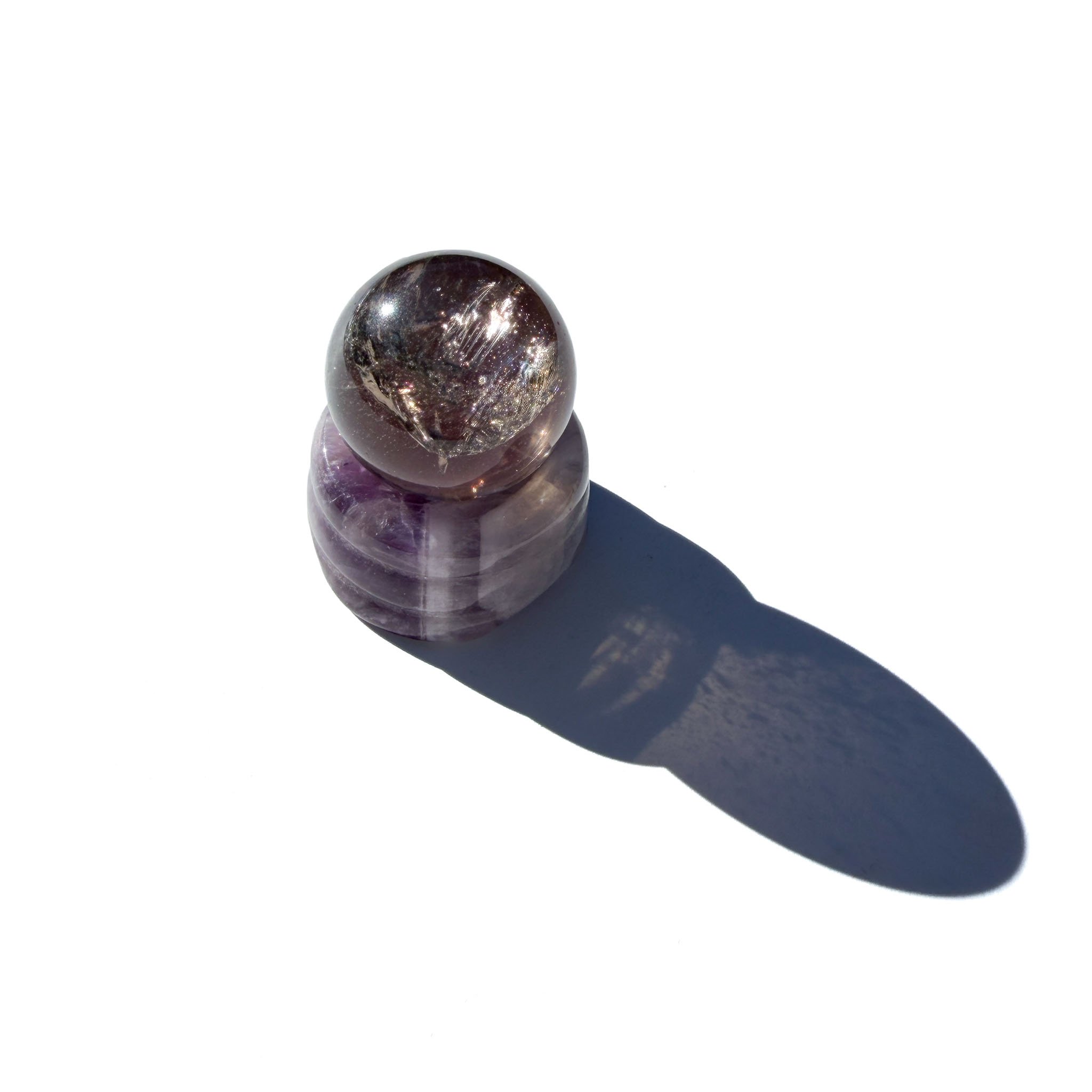 Smoky Quartz Mini Crystal Sphere With Rainbows