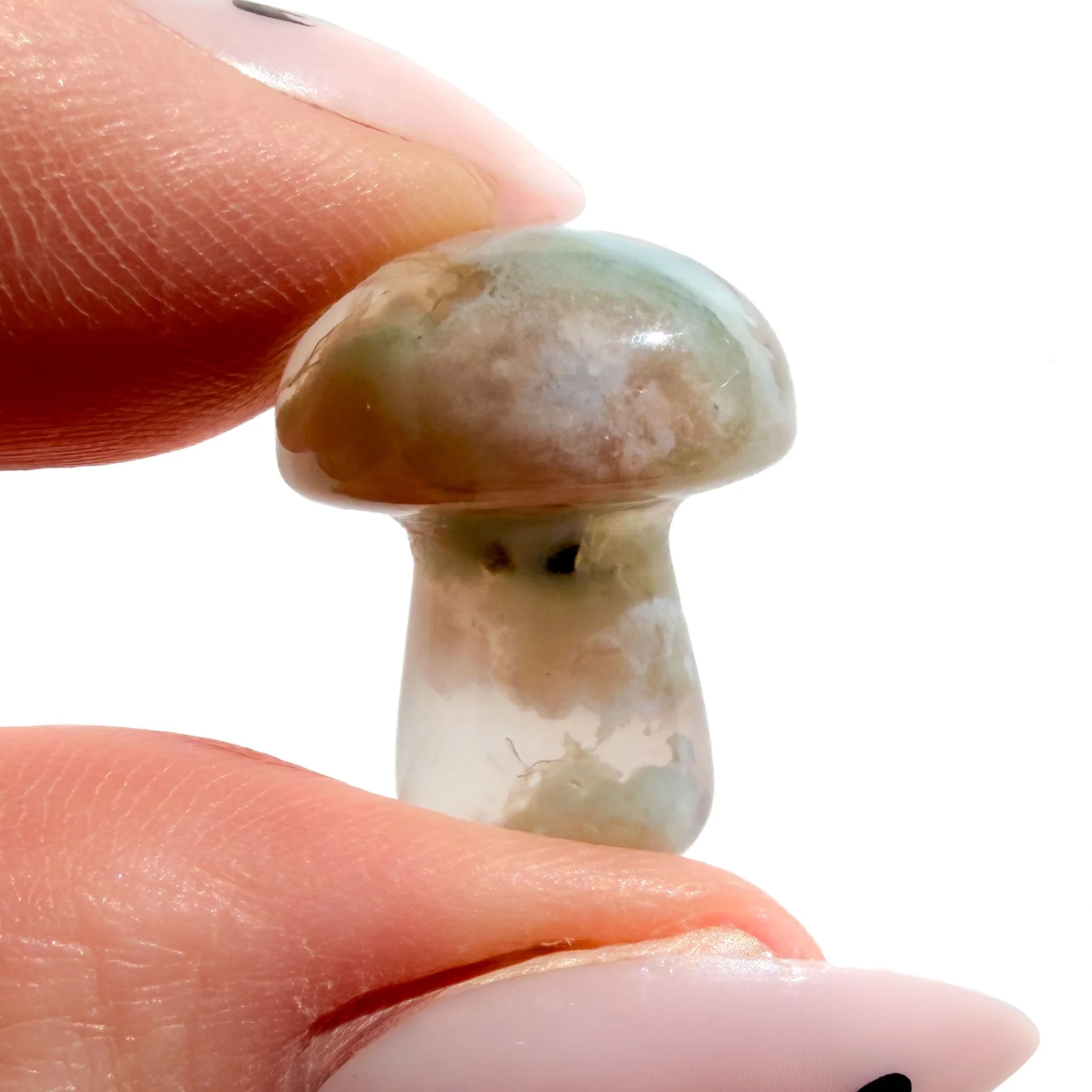 Sakura Flower Agate Mini Crystal Mushroom