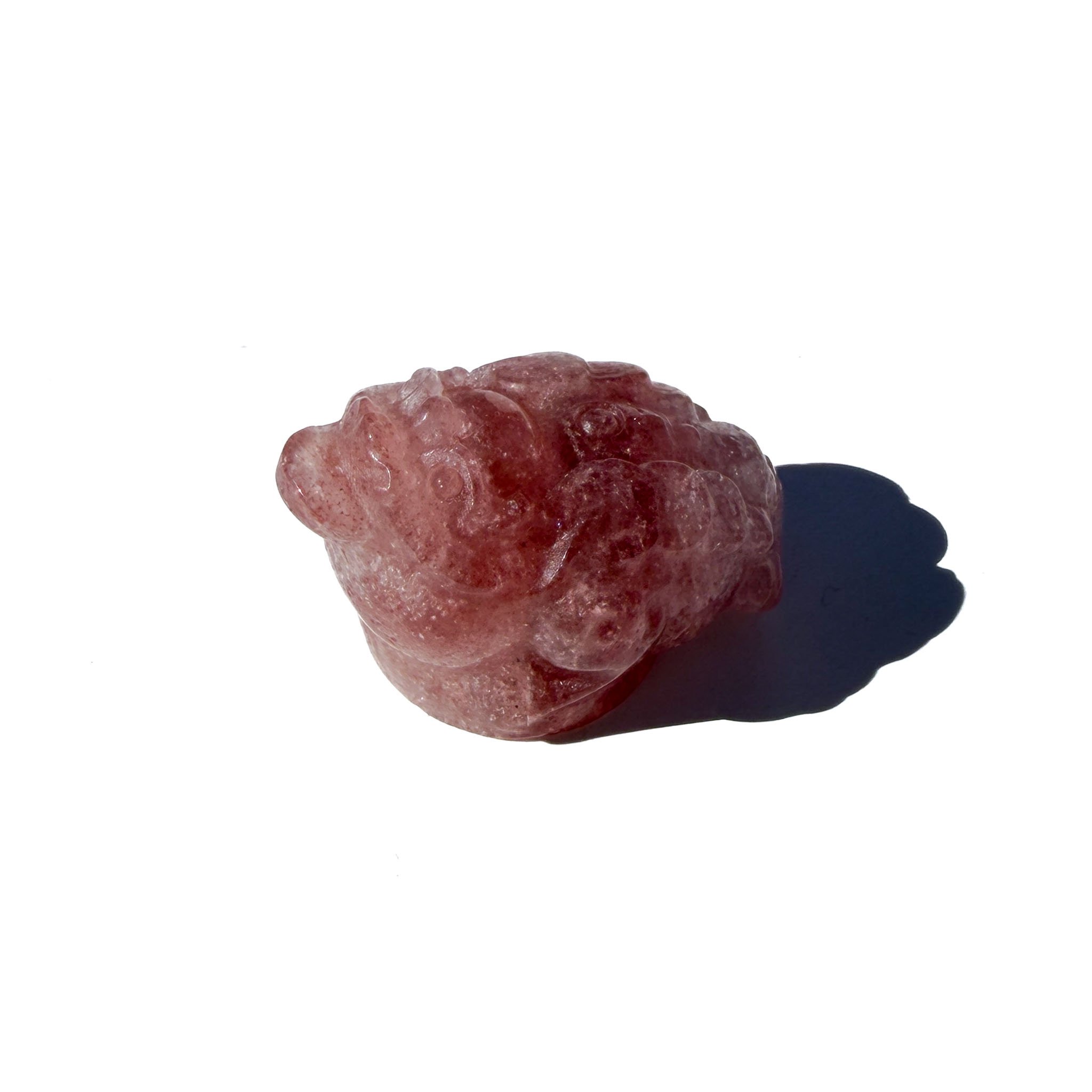 Strawberry Quartz Mini Crystal Money Toad: The Joyful Creator