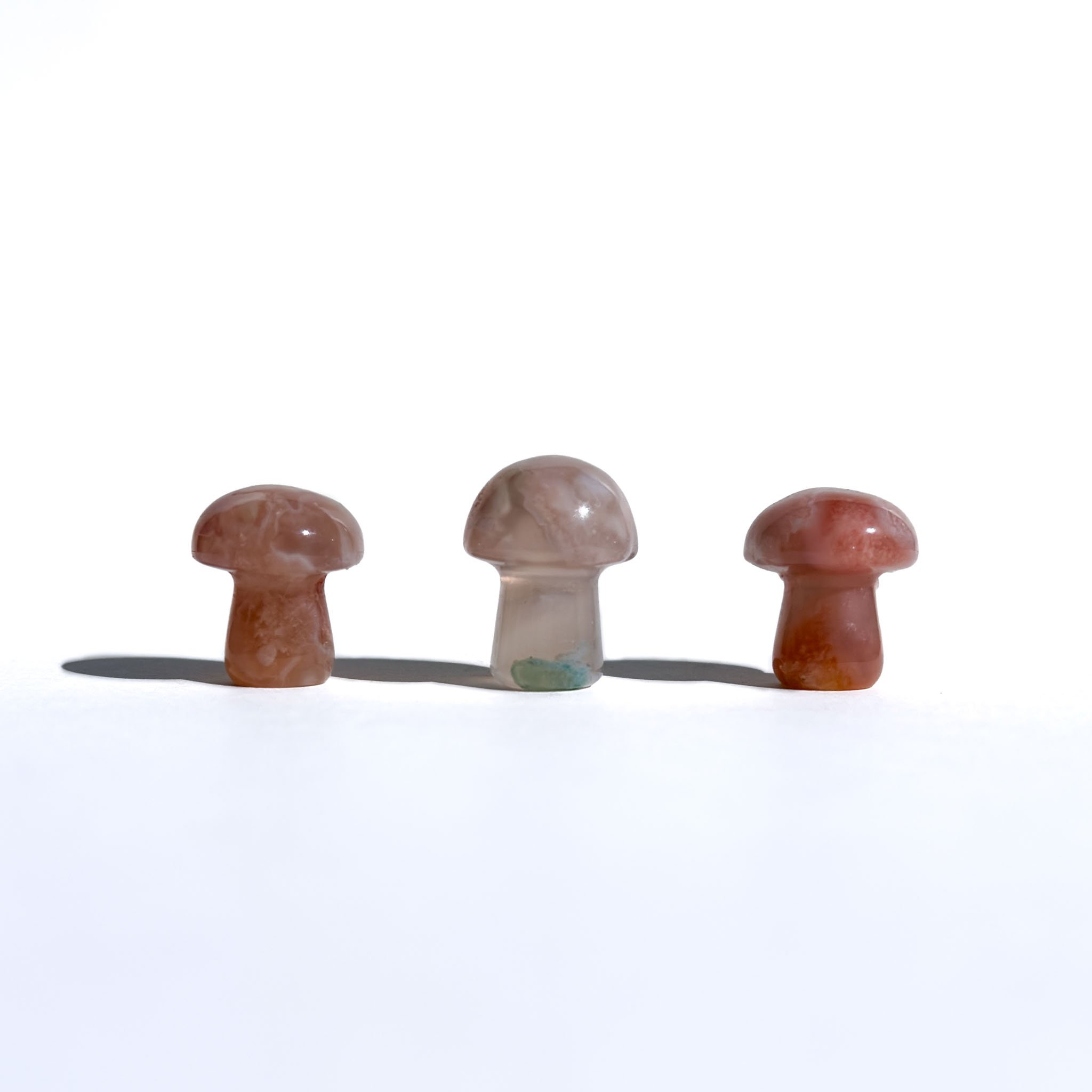 Sakura Flower Agate Mini Crystal Mushroom