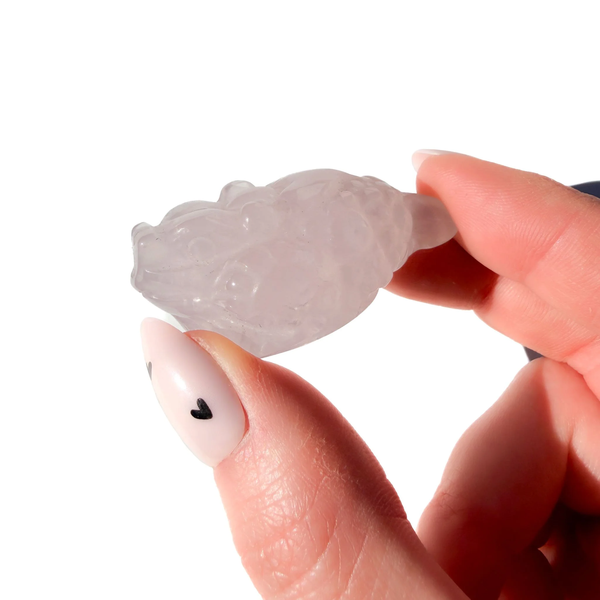 Rose Quartz Mini Crystal Money Toad- The Harmoniser-1.jpg