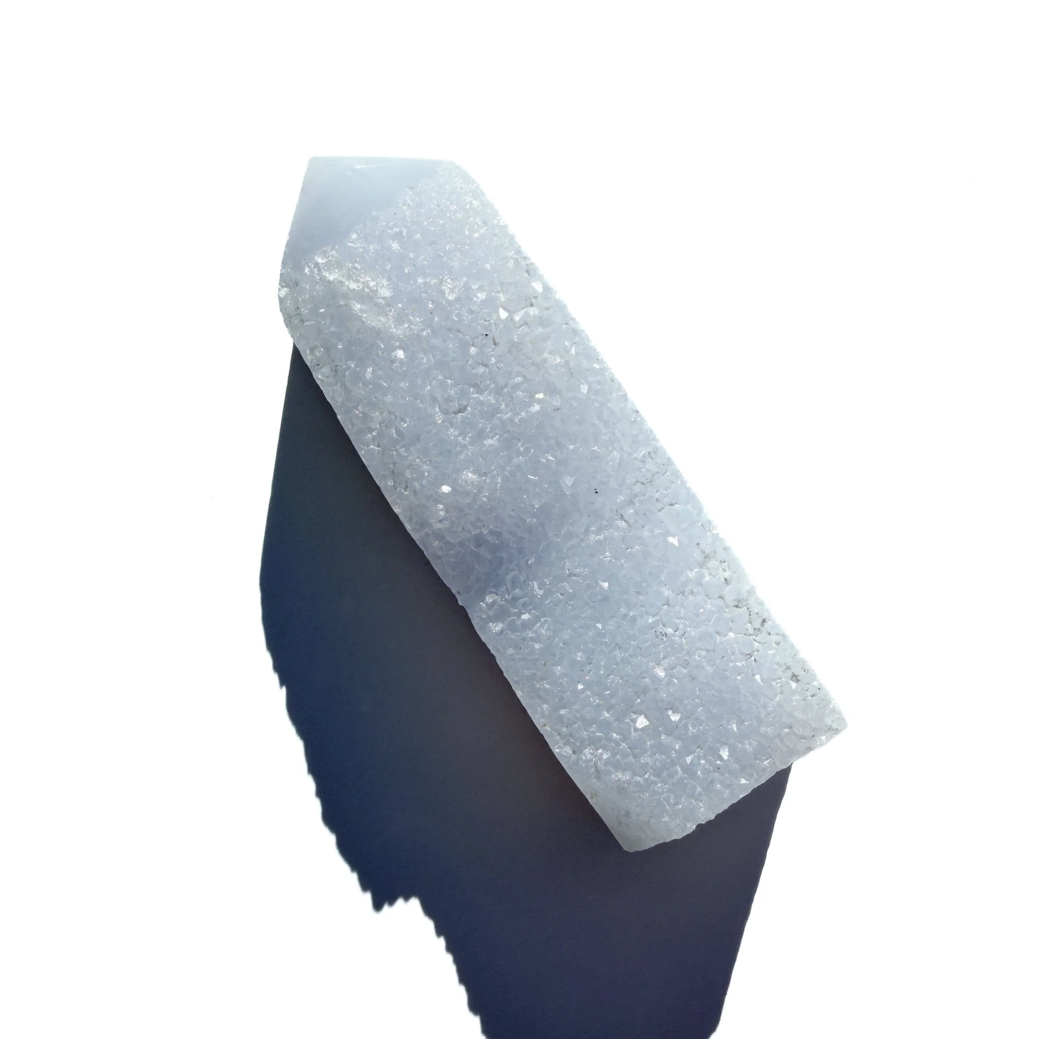 
Blue Chalcedony Druzy Crystal Tower